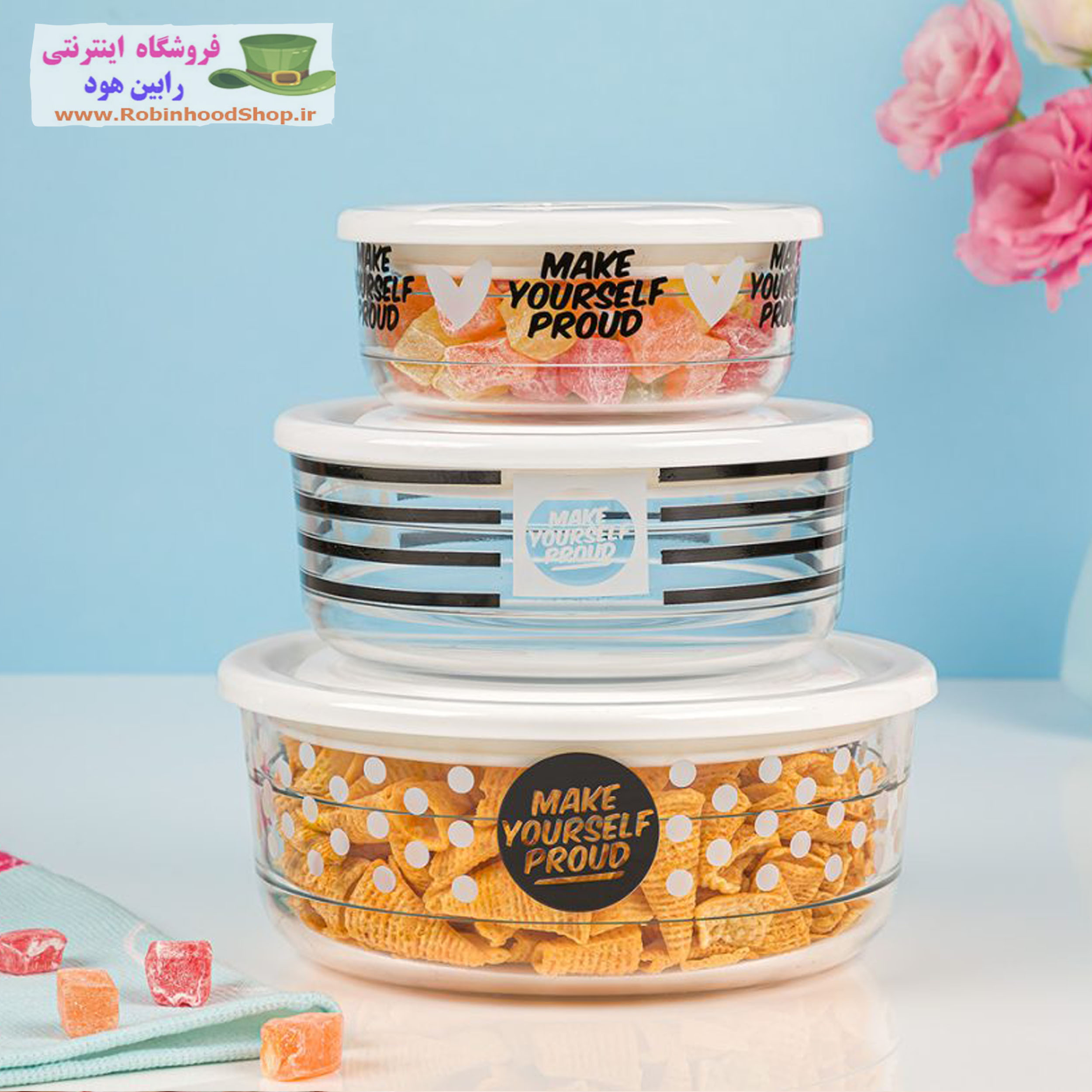 ست ظرف شیشه ای وکیومی تاریخ دار - Image 3