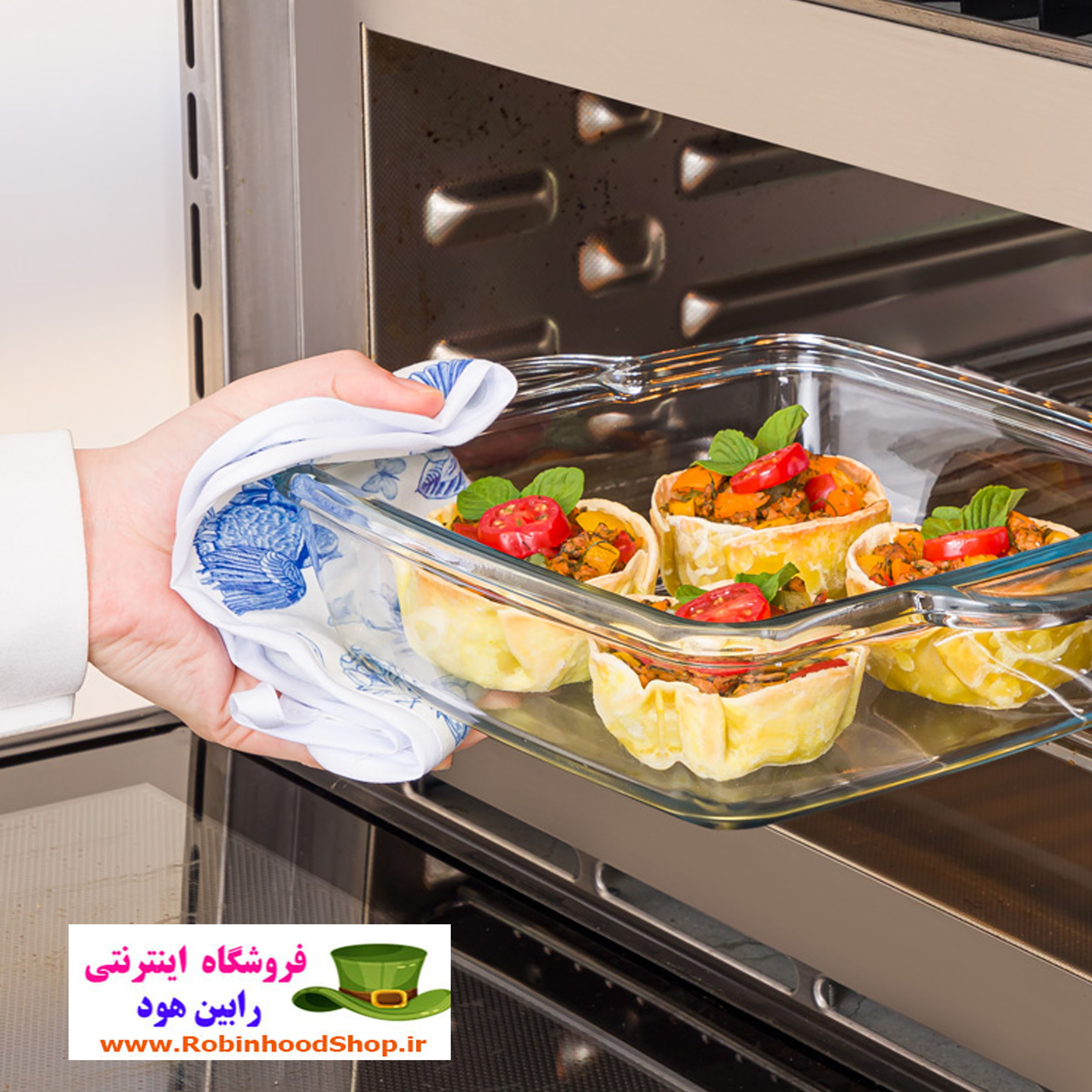 ظرف تابه چهارگوش شیشهای 2لیتر - Image 2