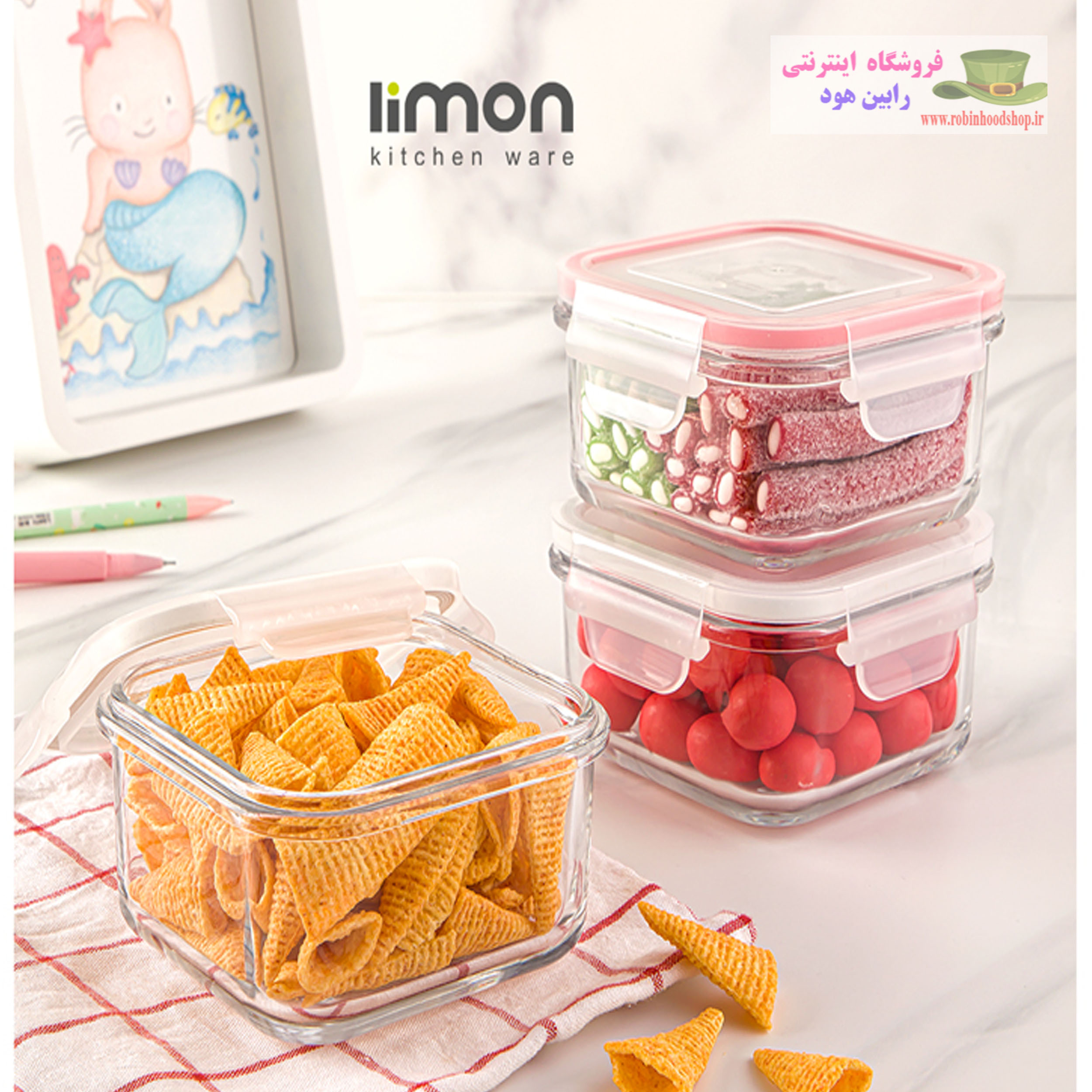 ظرف شیشه ای 440 میلی لیتر