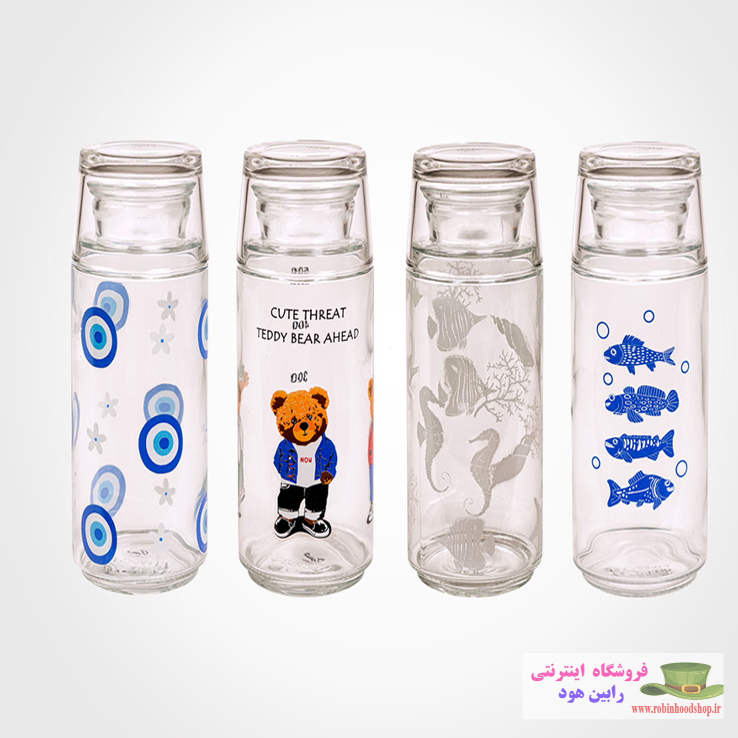 بطری و لیوان شب 800 میلی لیتر چاپدار - Image 2