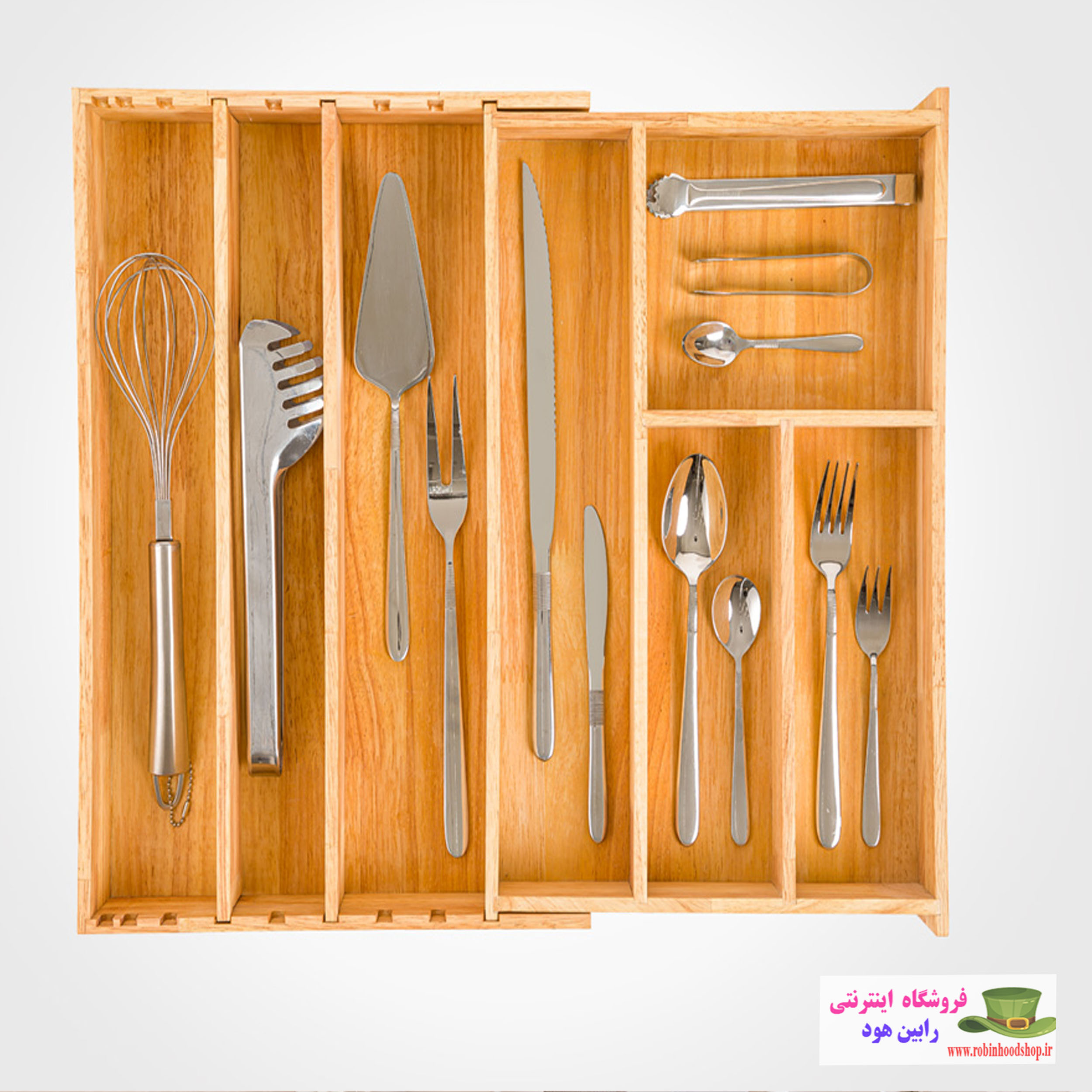 جا قاشقش تنظیمی 50-30 چوبی - Image 4