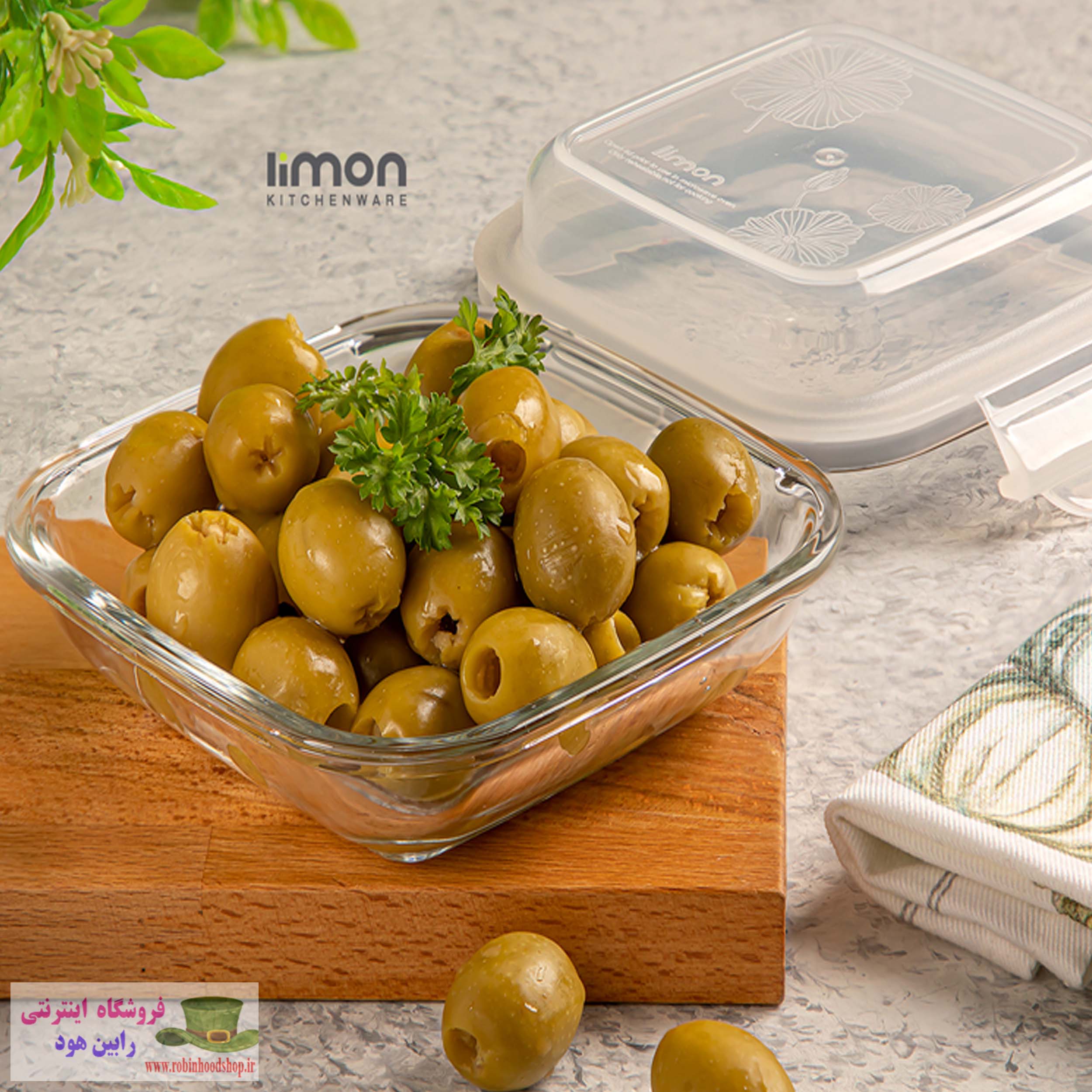 ظرف شیشه ای سرو و نگهداری دربدار 210 میلی لیتر - Image 2