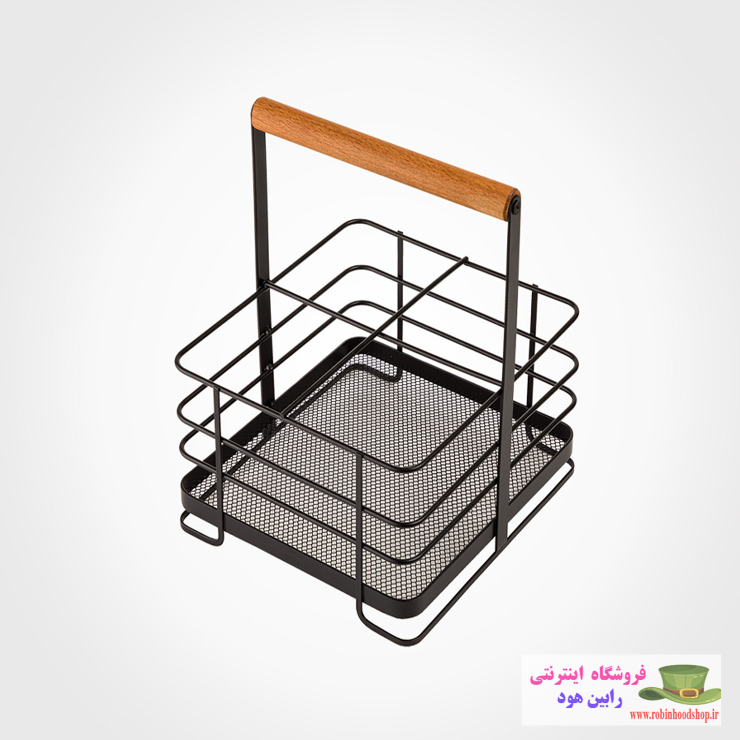 استند فلزی مربع با دسته چوبی - Image 2