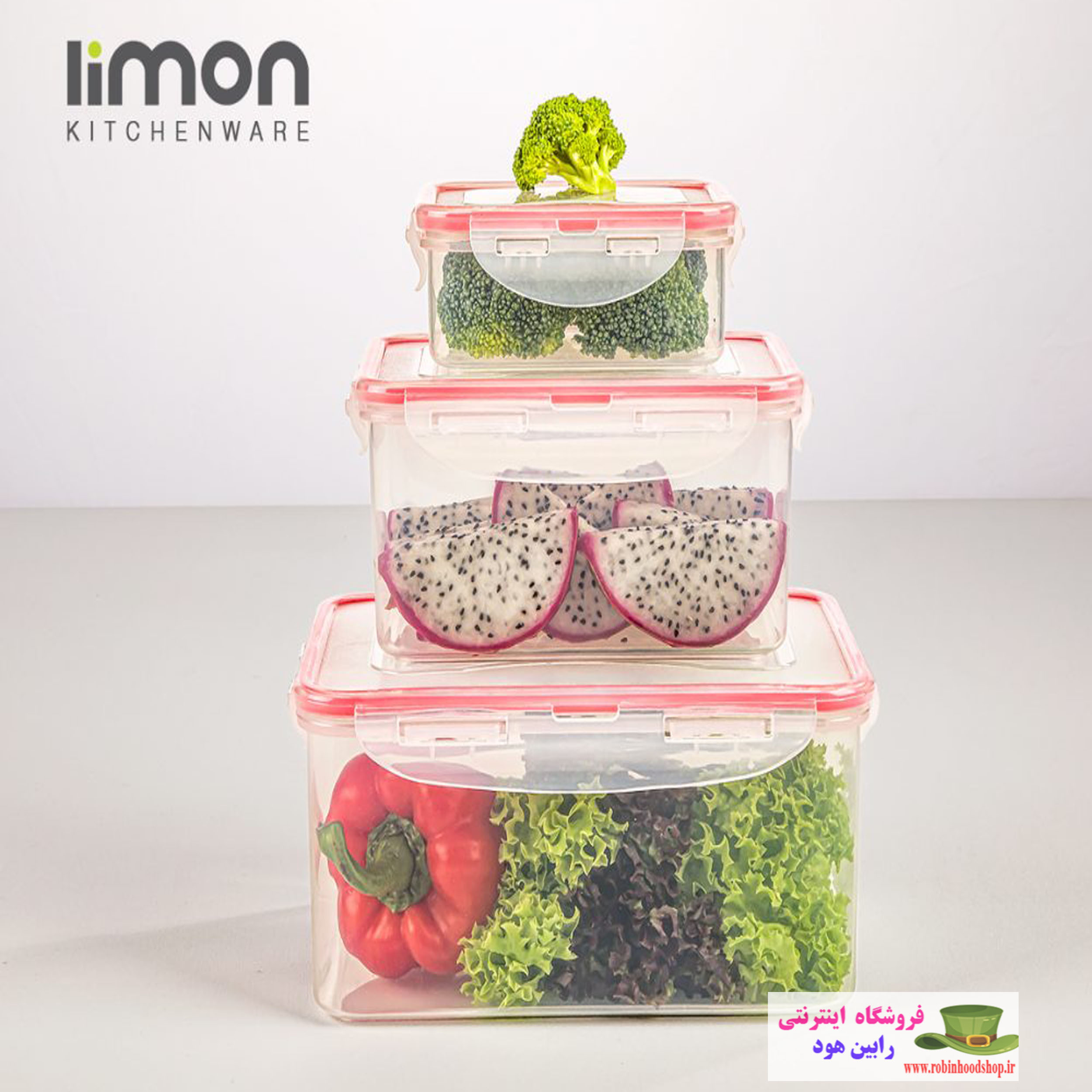 سرویس ظرف فریزری 6 پارچه مستطیل - Image 2