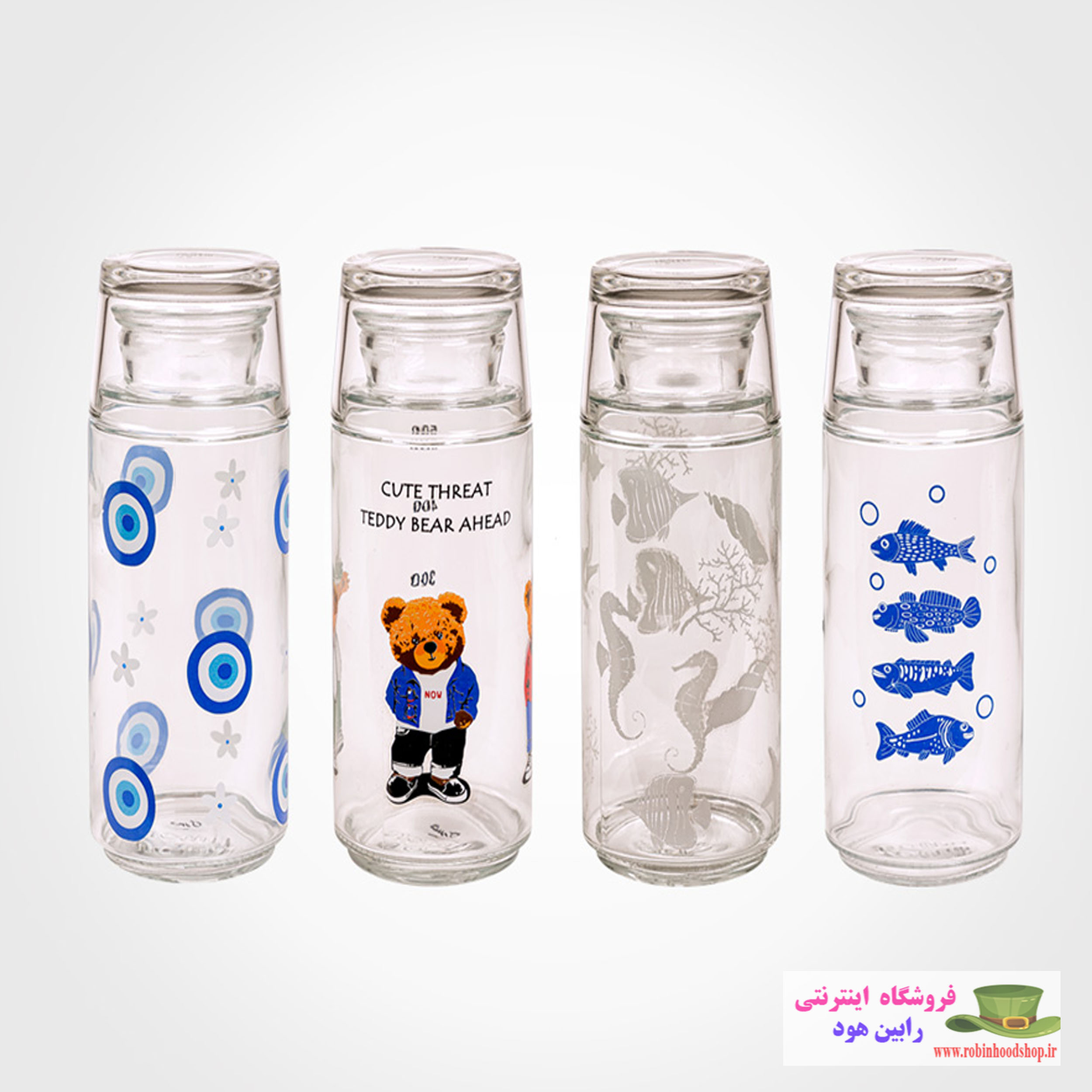 بطری و لیوان شب 800 میلی لیتر چاپدار - Image 3
