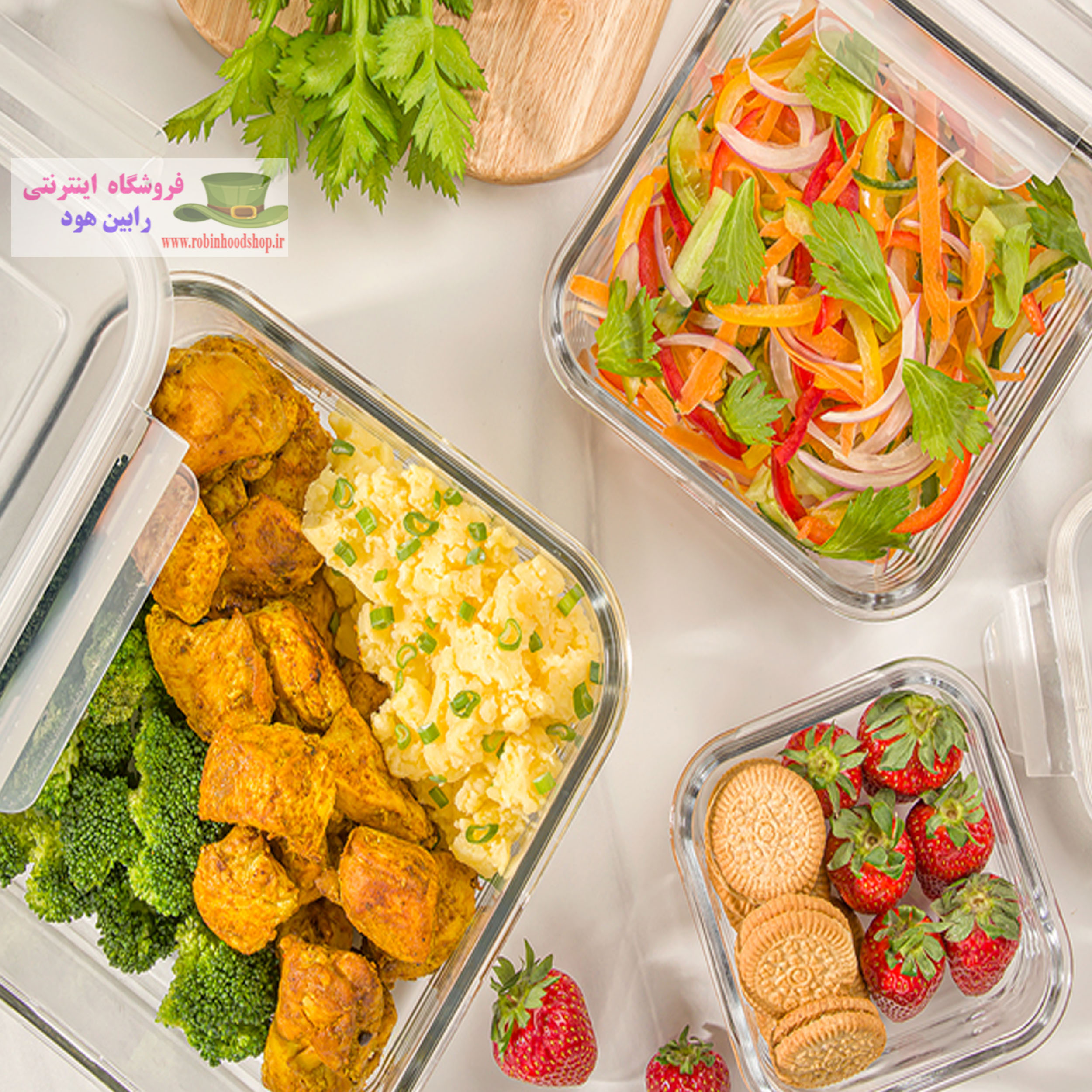 ظرف شیشه ای 6 پارچه - Image 2