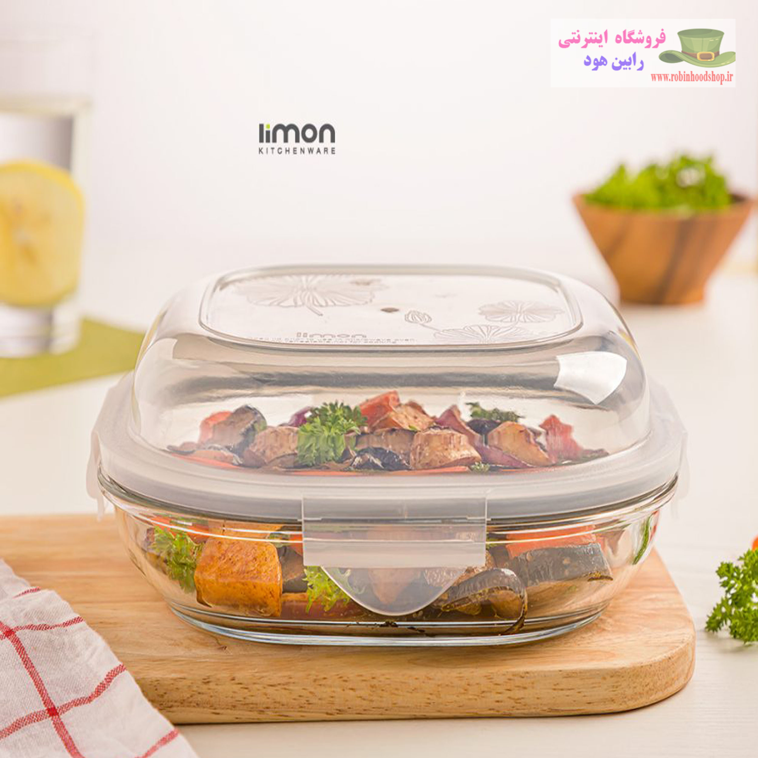 ظرف شیشه ای سرو و نگهداری دربدار 1.250 لیتر - Image 3