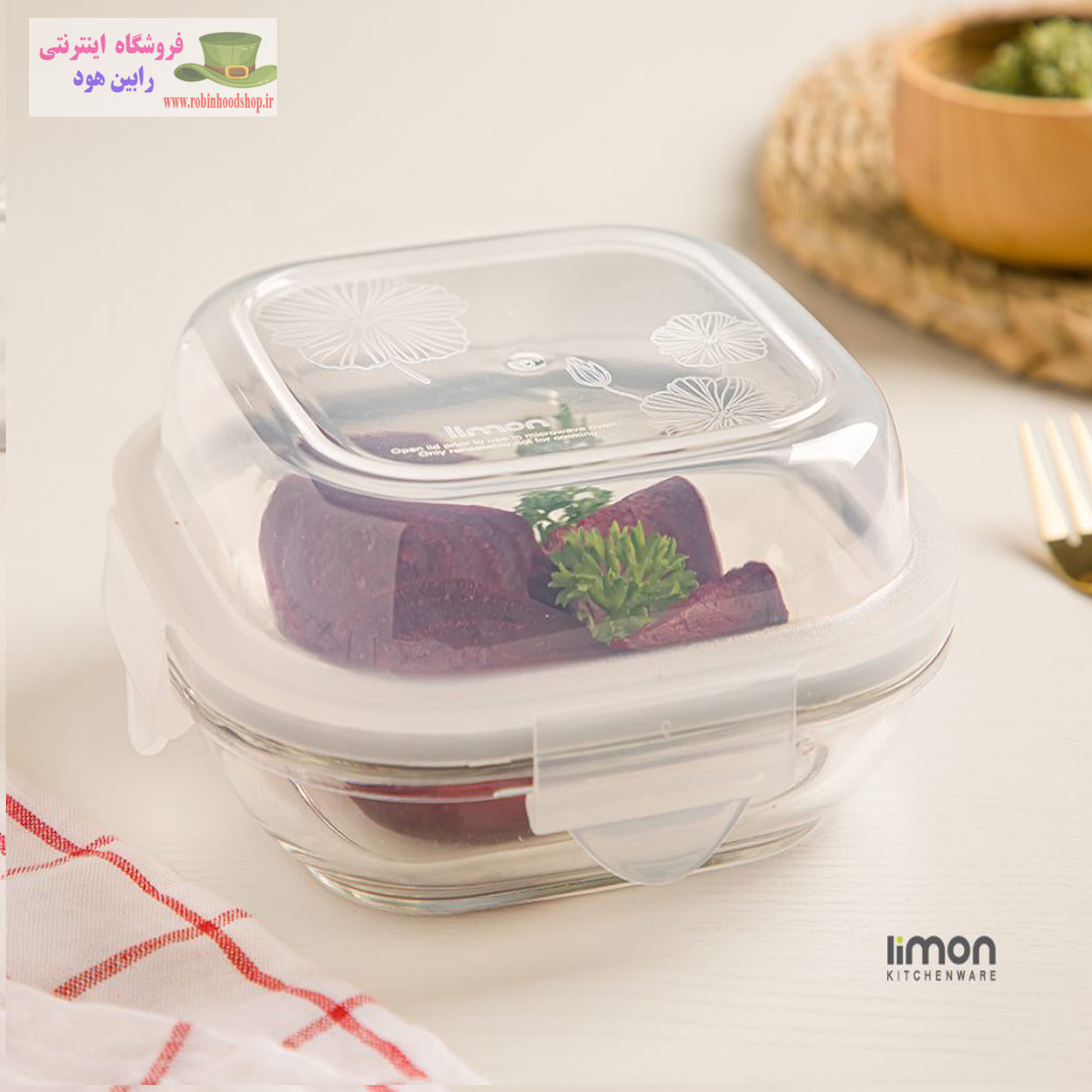 ظروف شیشه ای سرو و نگهداری دربدار 520 میلی لیتر - Image 3