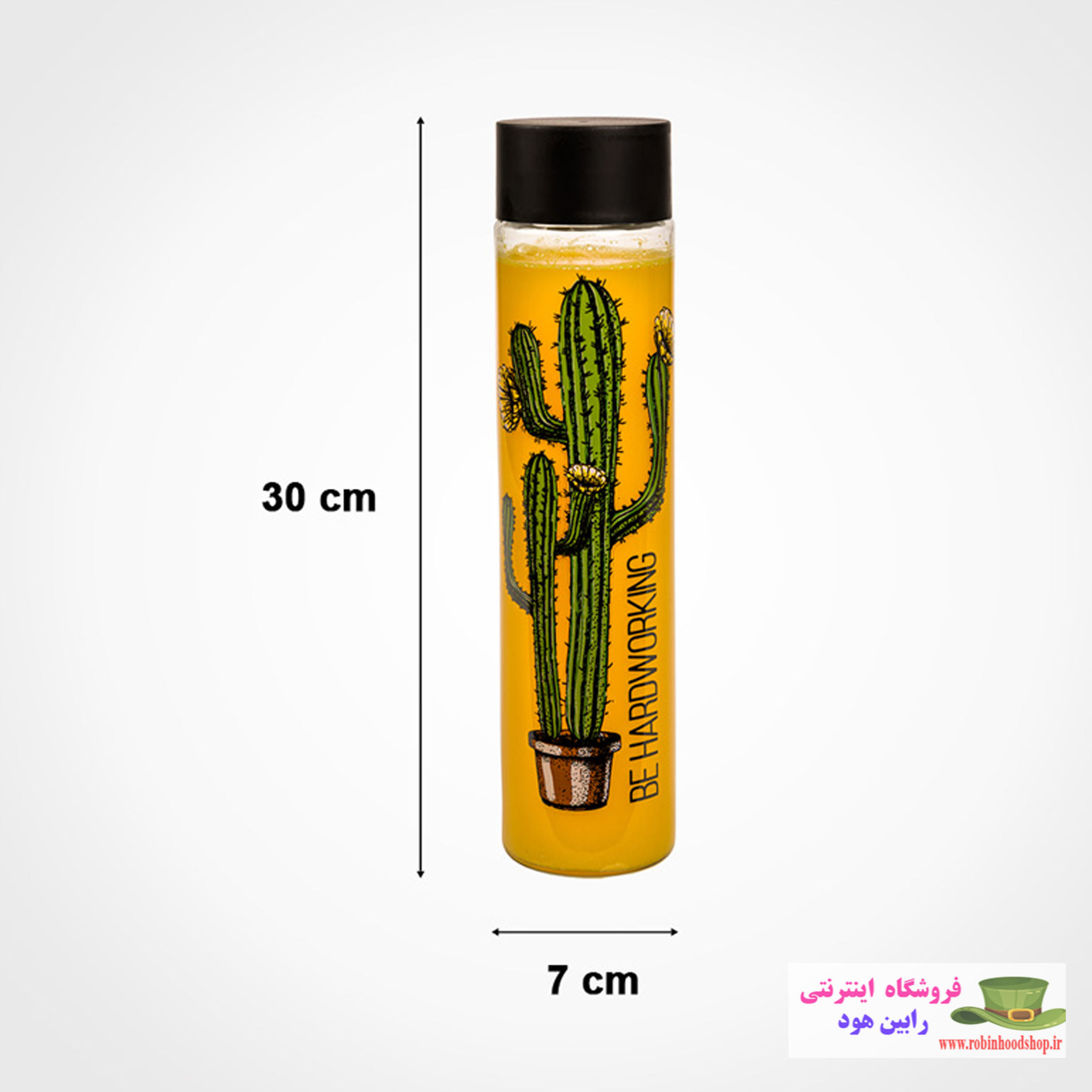 بطری آب استوانه ای بزرگ چاپدار - Image 3
