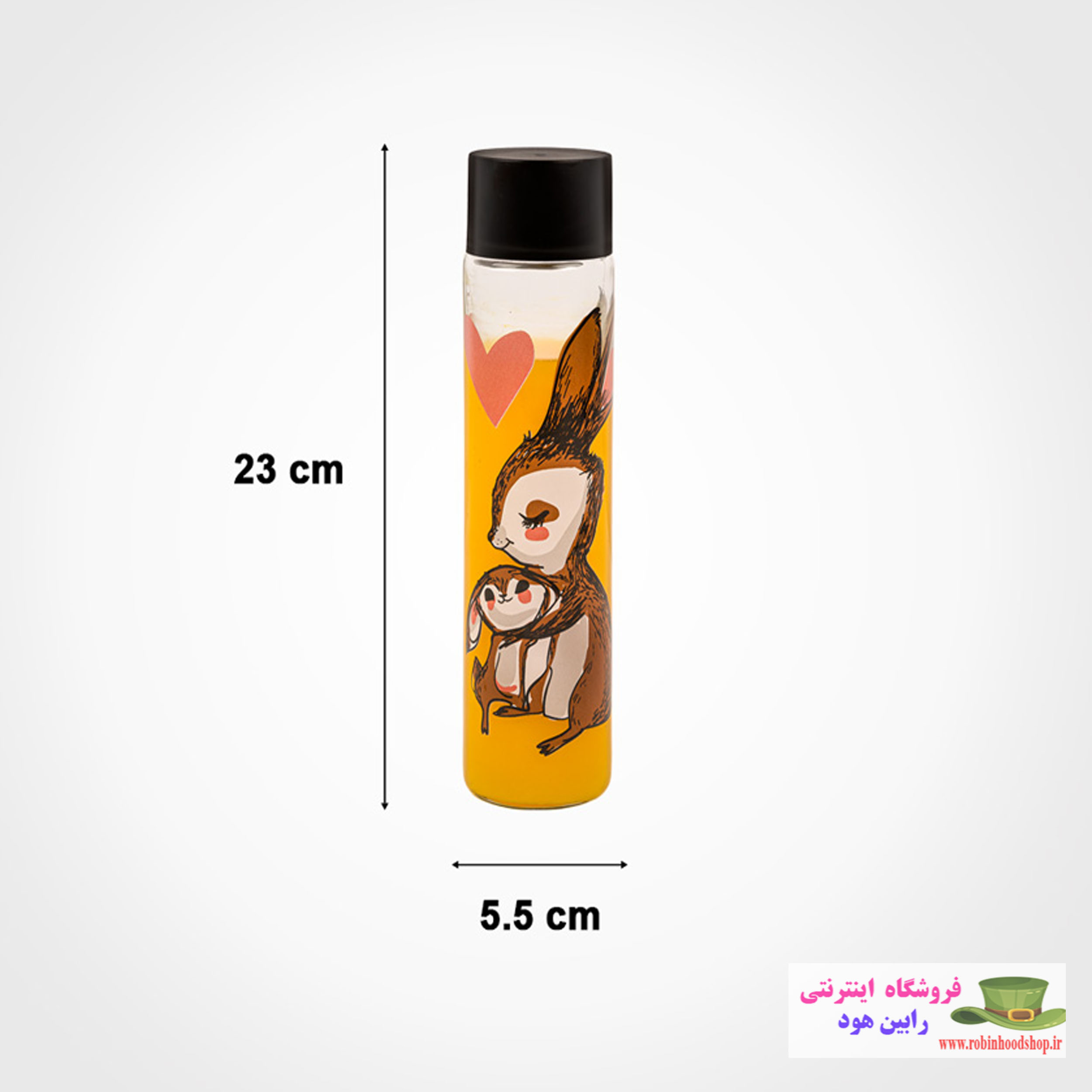 بطری آب استوانه ای کوچک چاپدار - Image 3