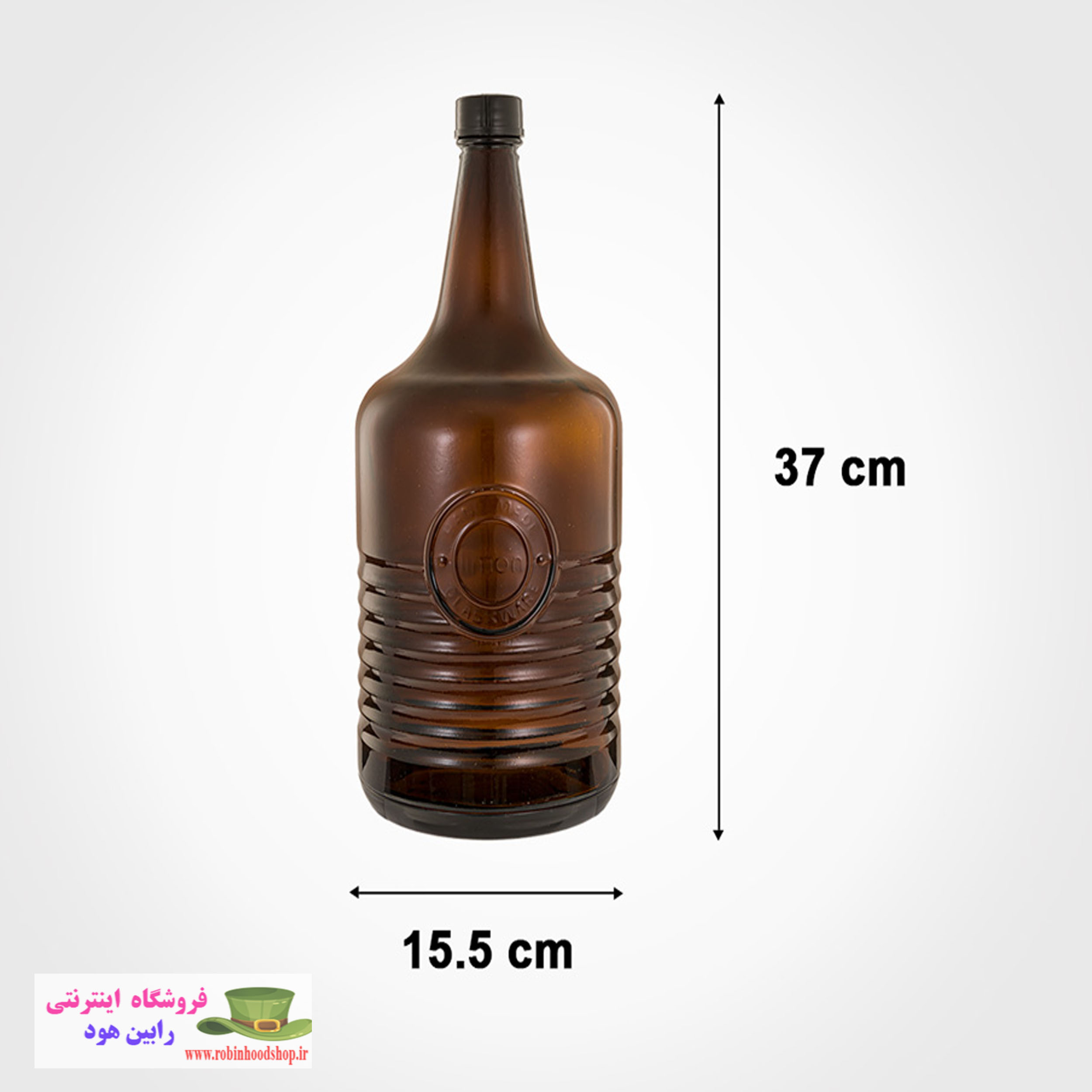 بطری روستیک قهوه ای 4 لیتر - Image 3