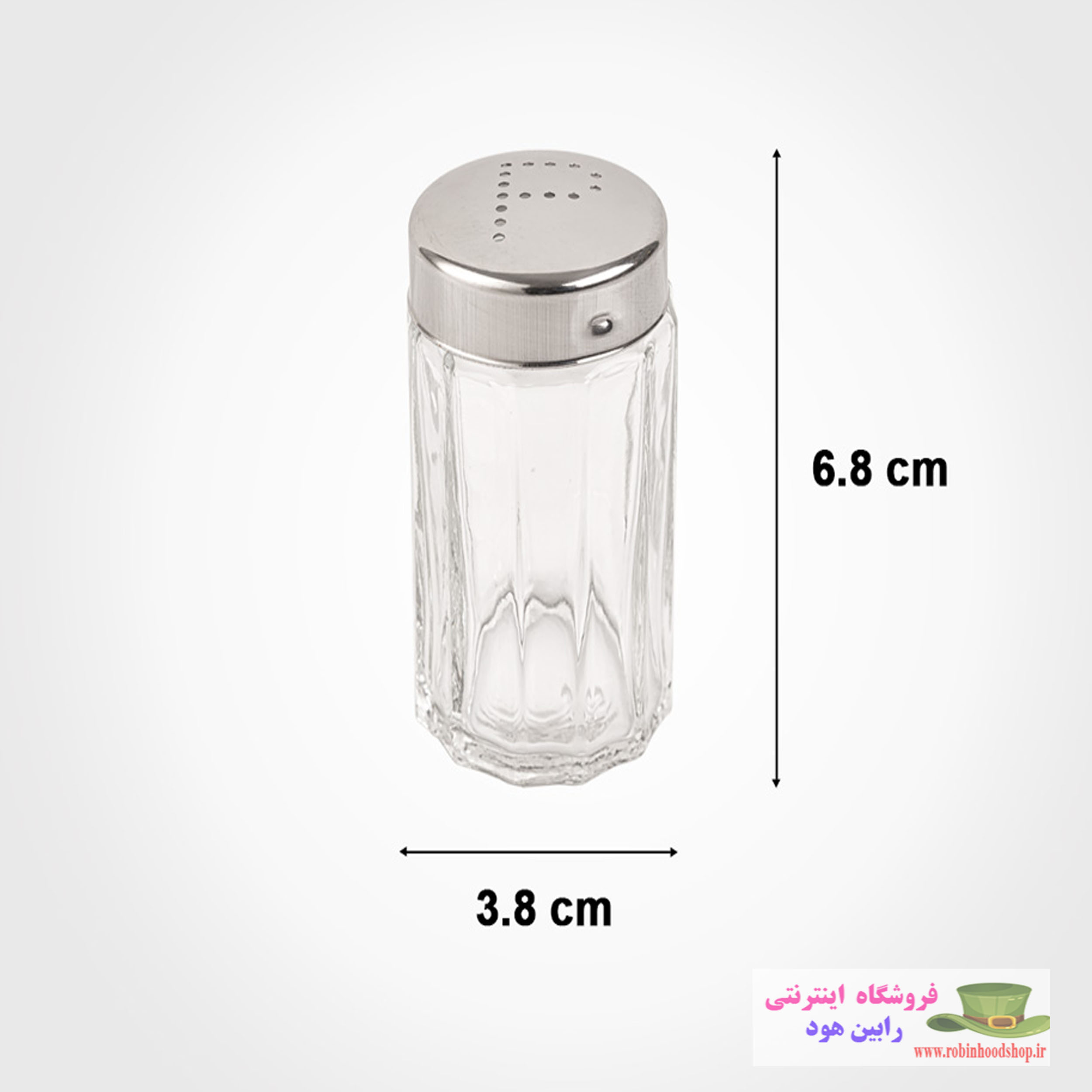 نمکپاش شیشه ای شیاردار - Image 3