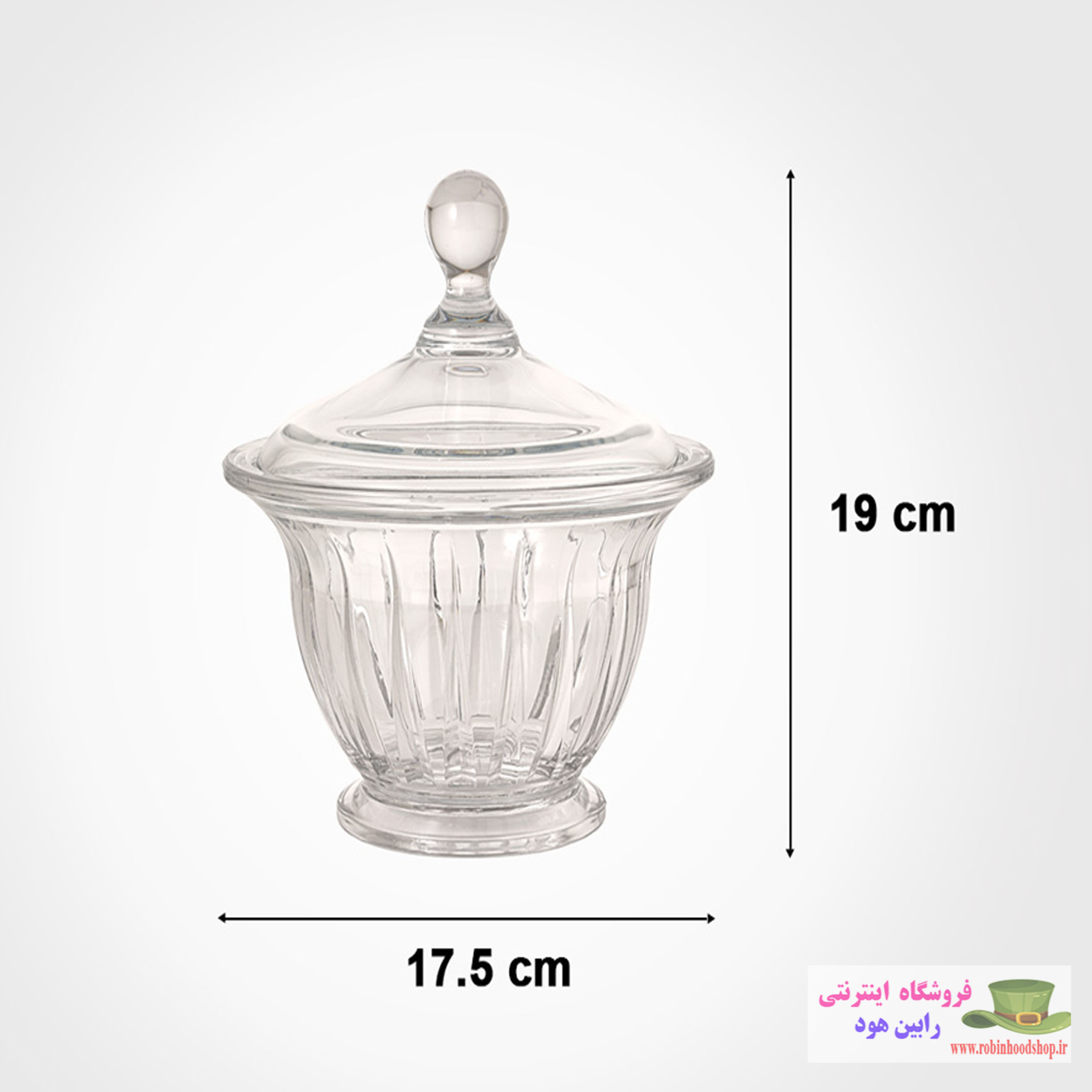 شکلات خوری گرد شیشه ای - Image 3