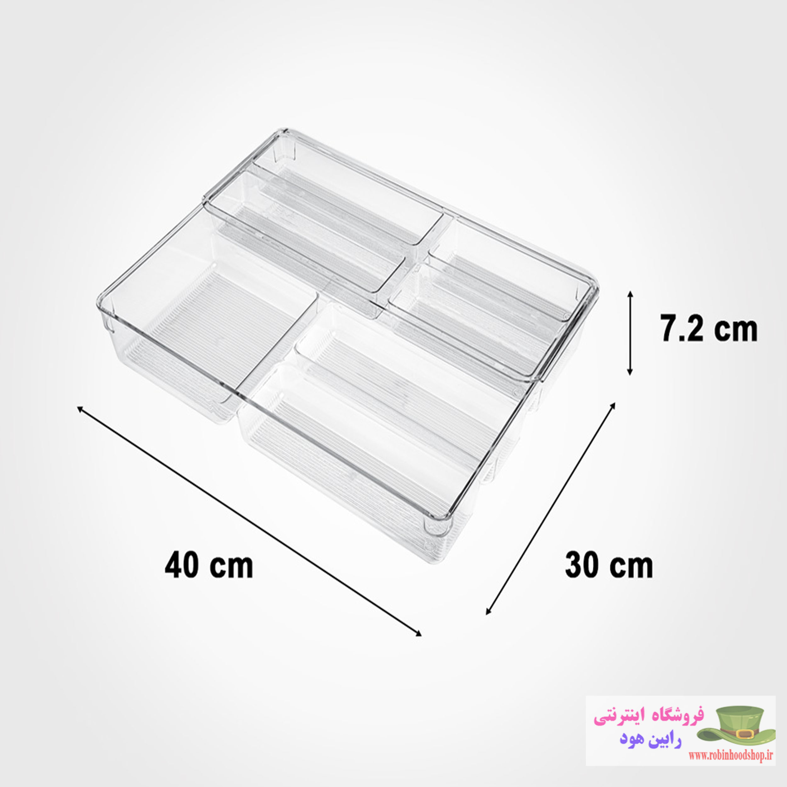 جا قاشقی شفاف 2 طبقه - Image 3