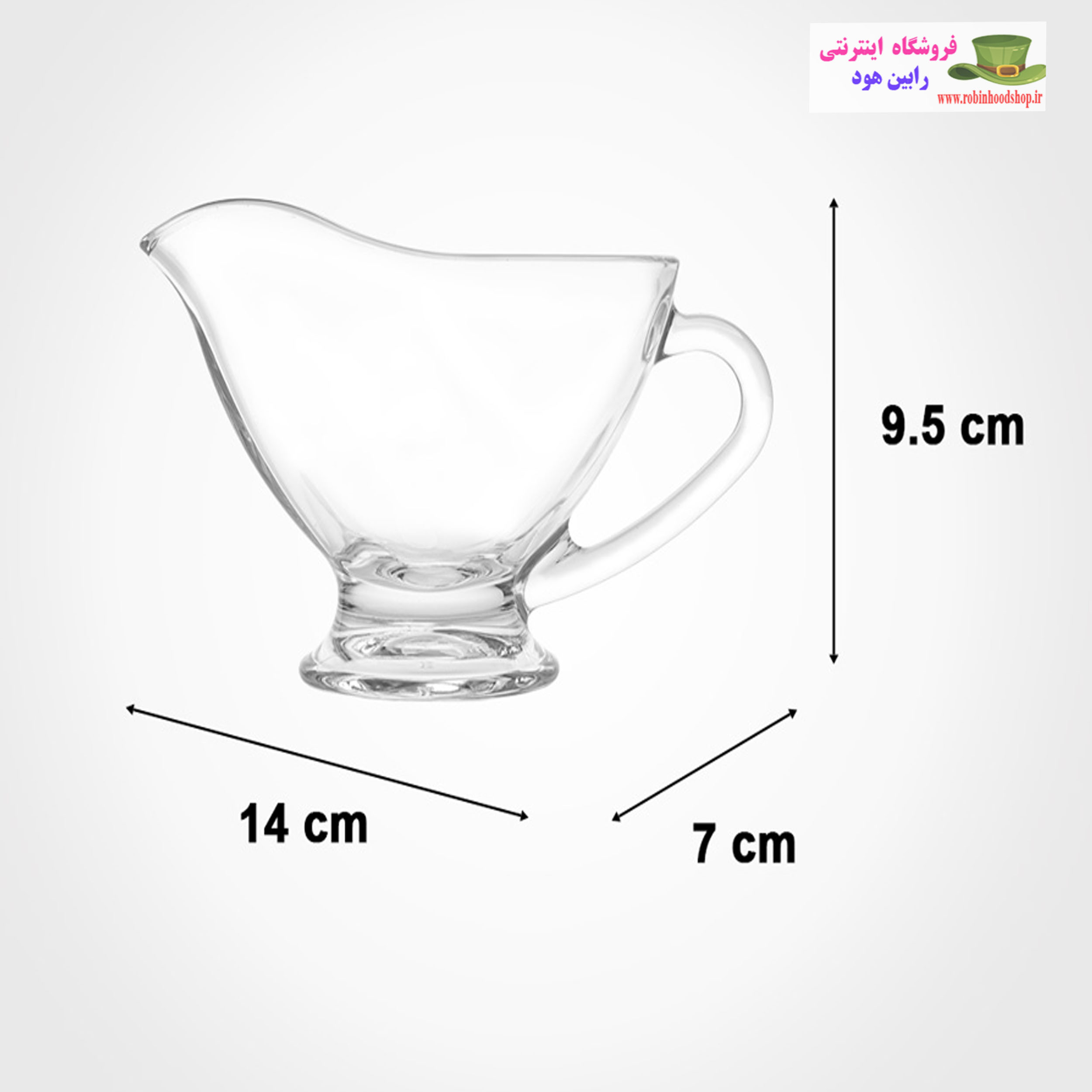 سس خوری شیشه ای دسته دار - Image 3