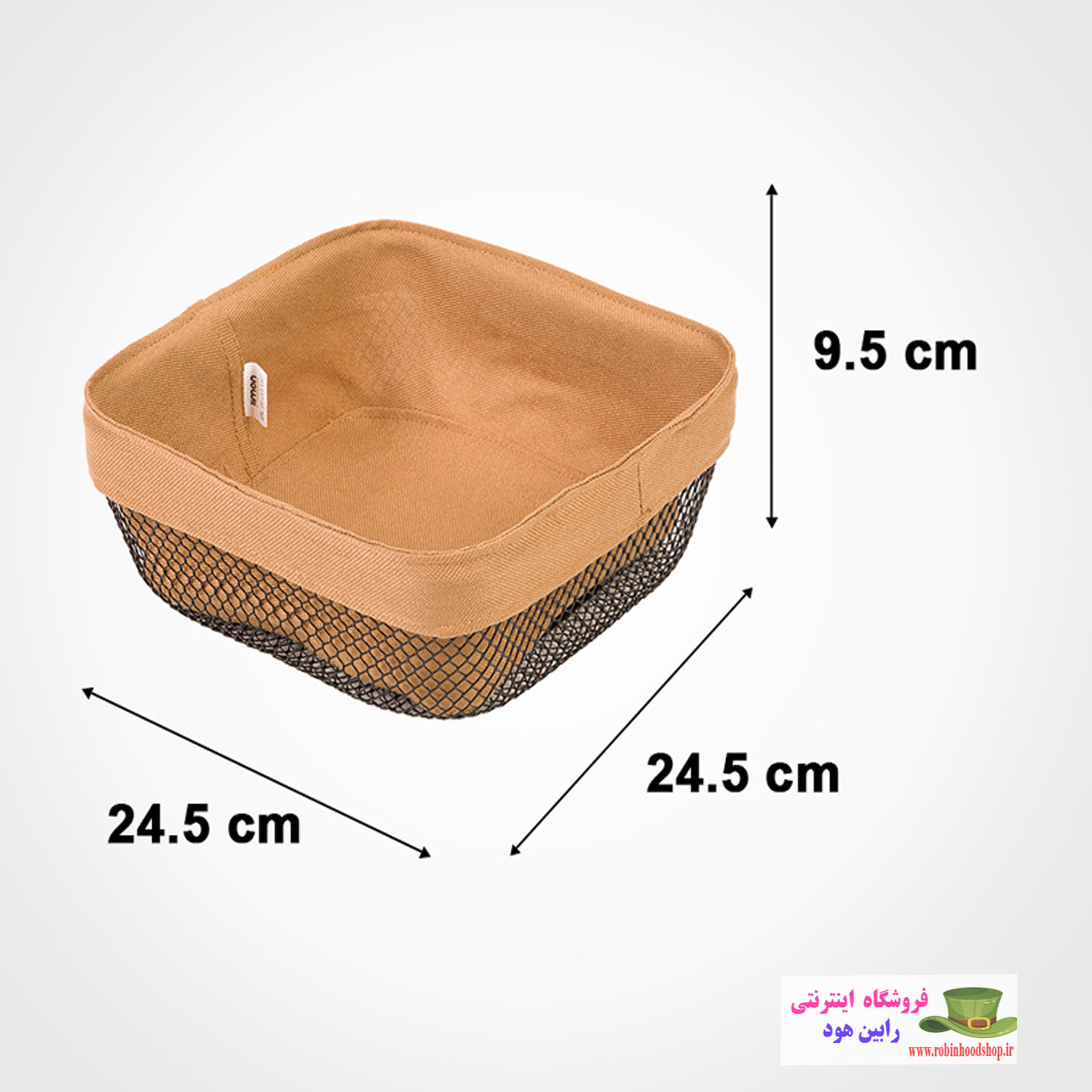 سبد فلزی مربع کوتاه - Image 3