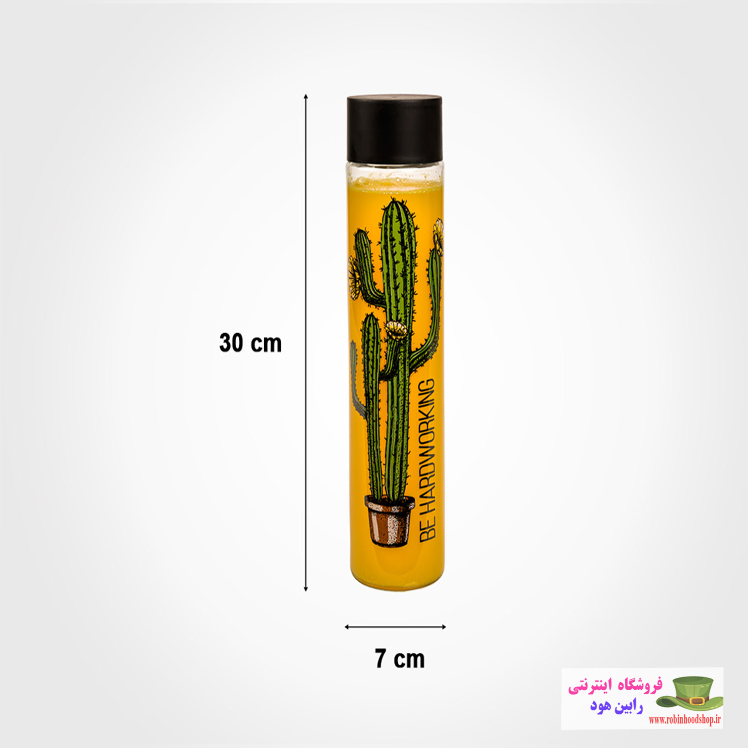بطری آب استوانه ای بزرگ چاپدار - Image 3
