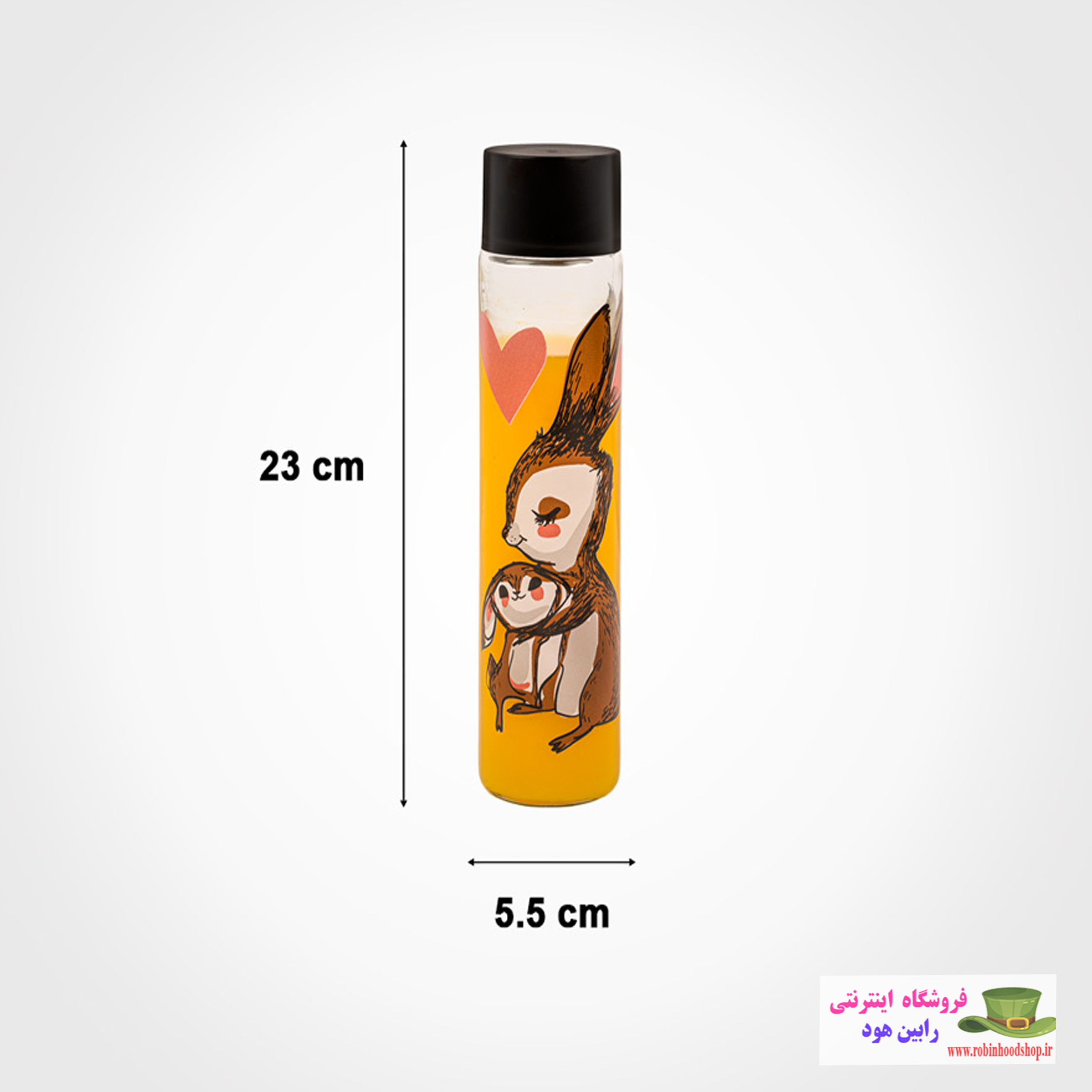 بطری آب استوانه ای کوچک چاپدار - Image 3