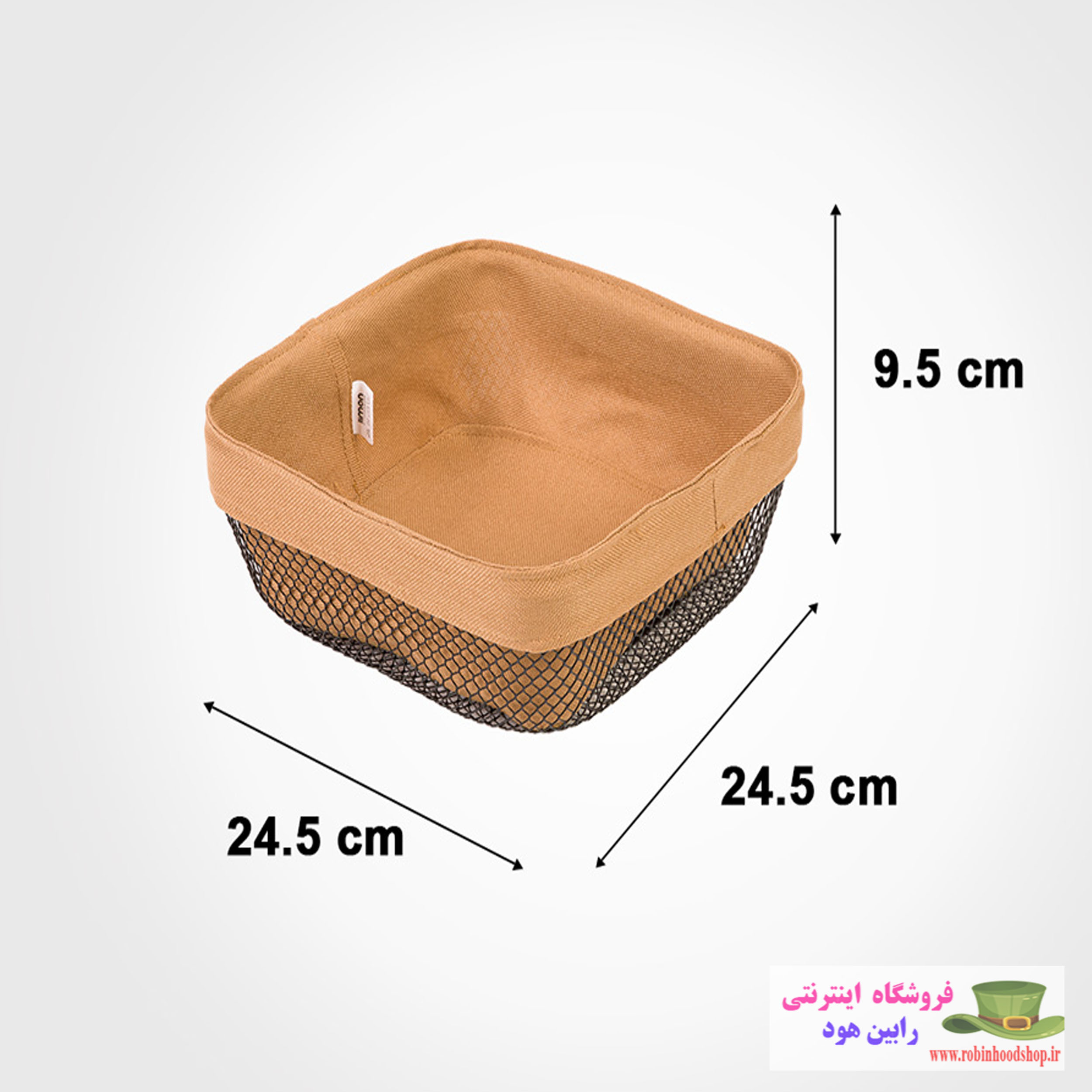 سبد فلزی مربع کوتاه - Image 3