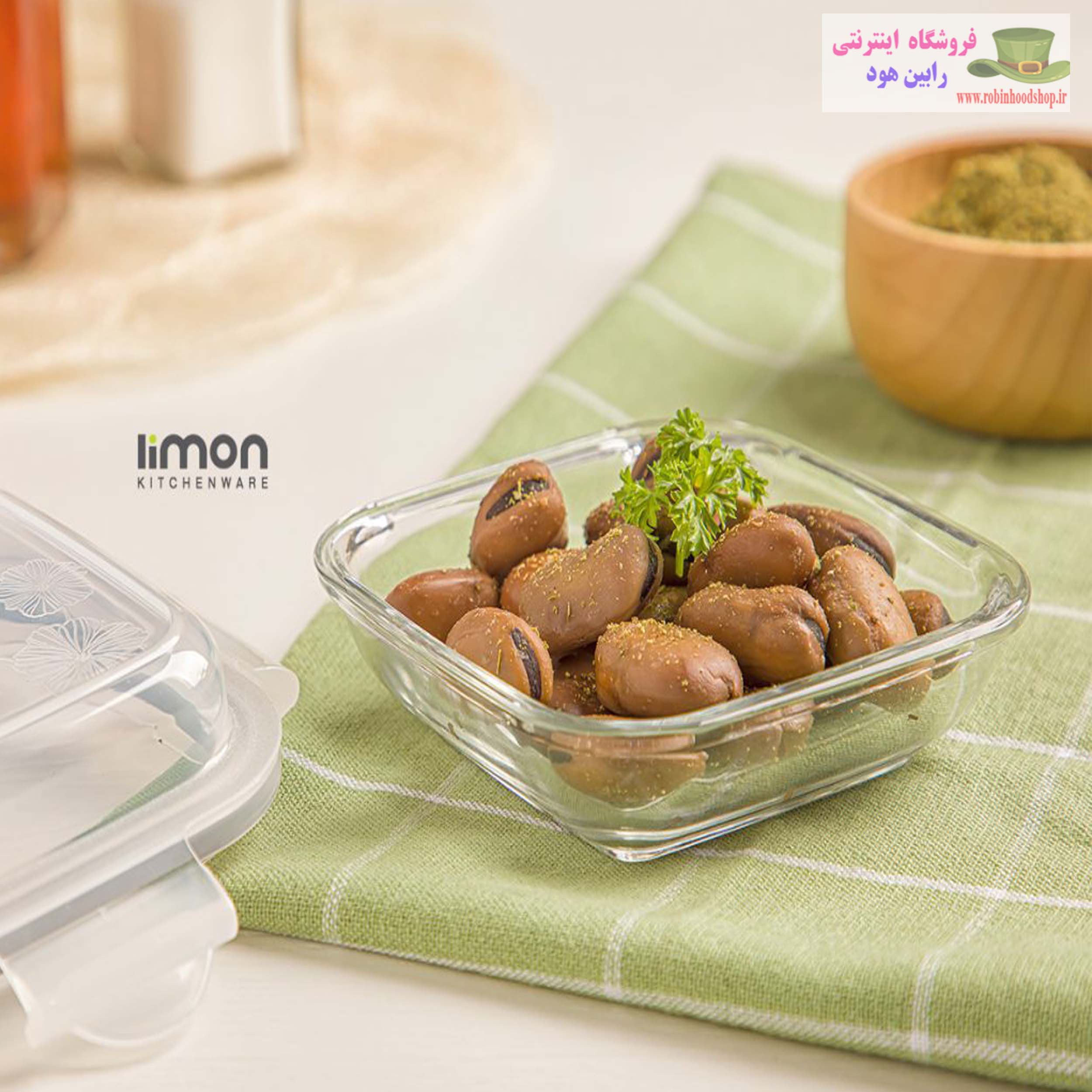 ظرف شیشه ای سرو و نگهداری دربدار 210 میلی لیتر - Image 4