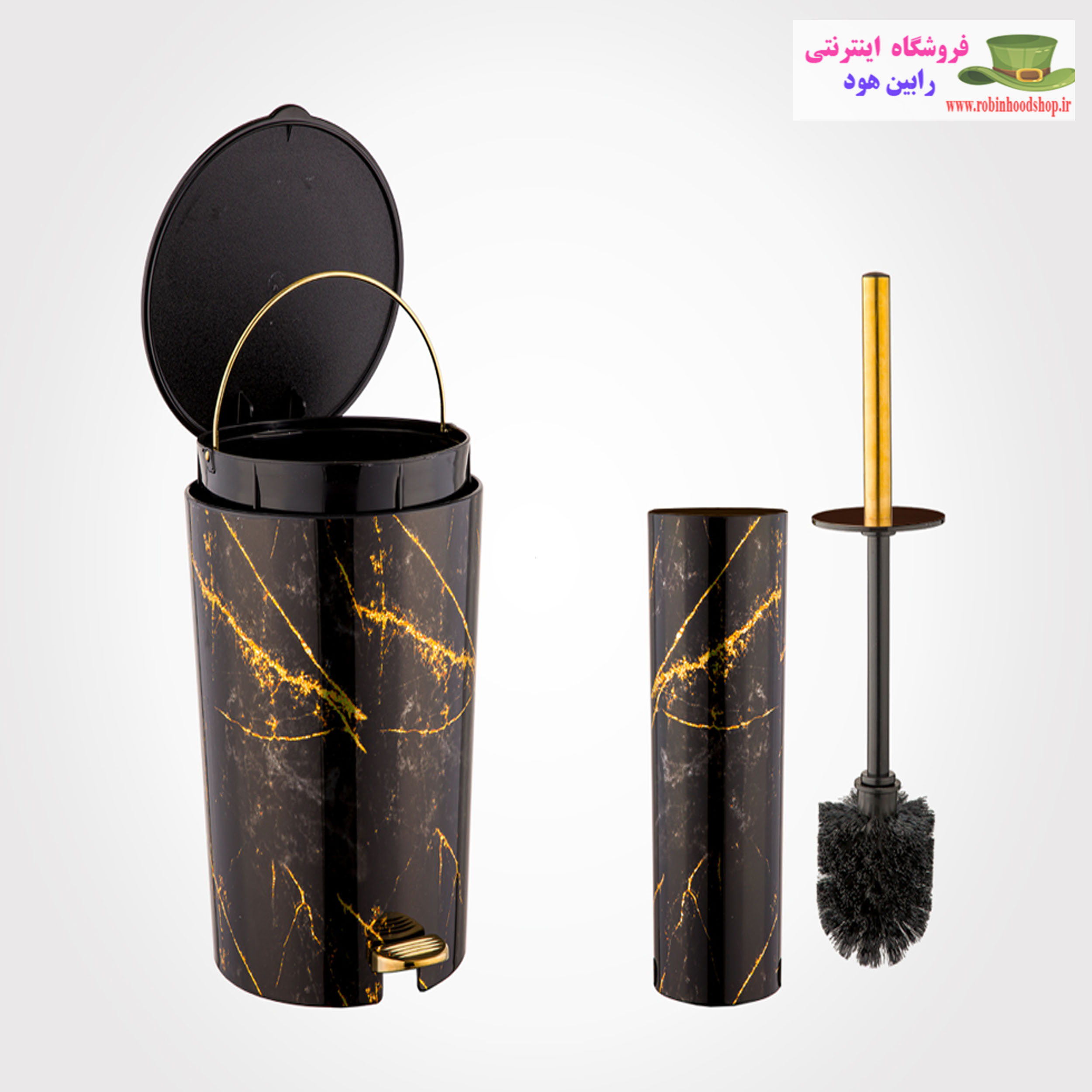 سطل و فرچه طرح ماربل - Image 5
