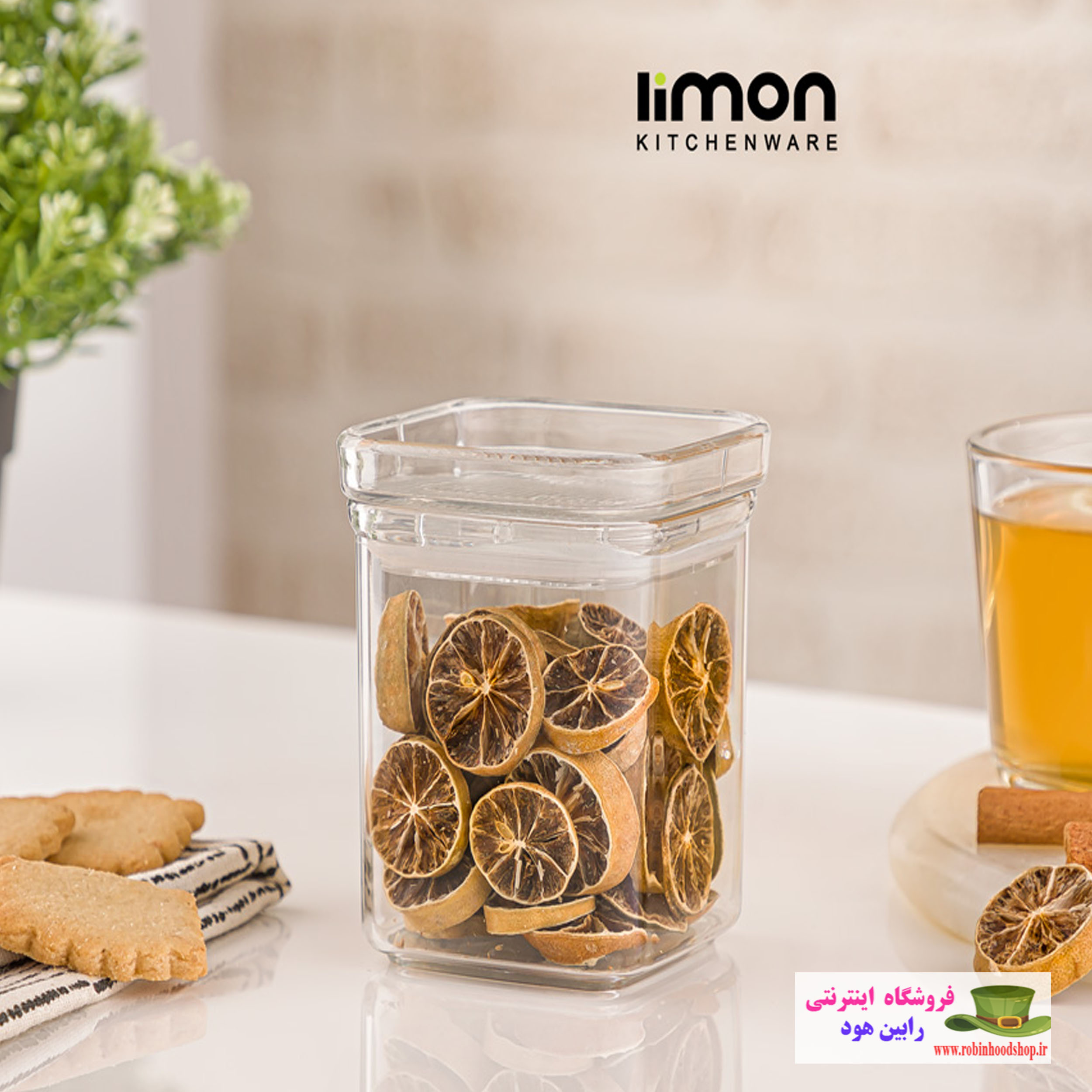 جا ادویه مربع رویال درب شفاف3