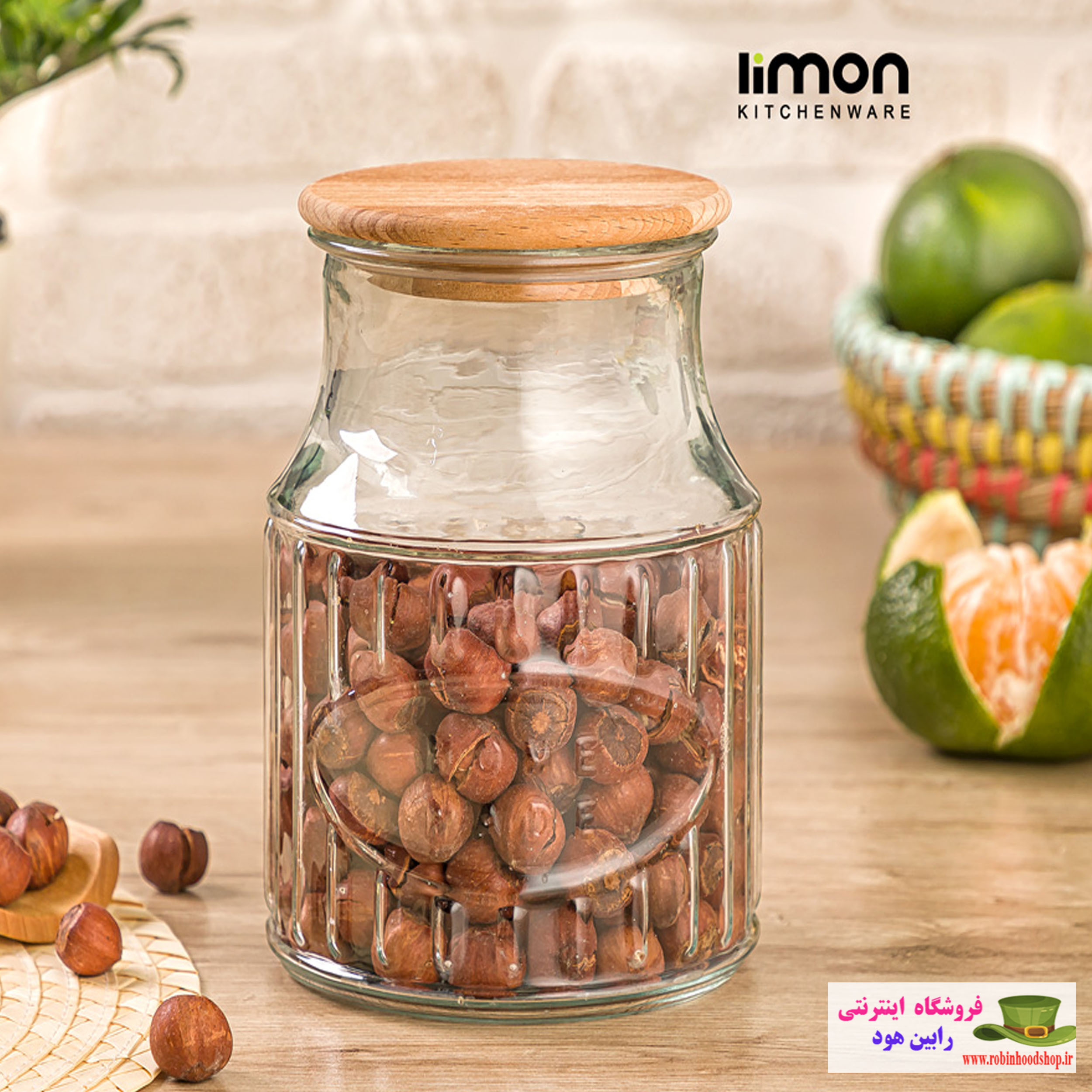 بانکه درب چوبی 1 لیتر