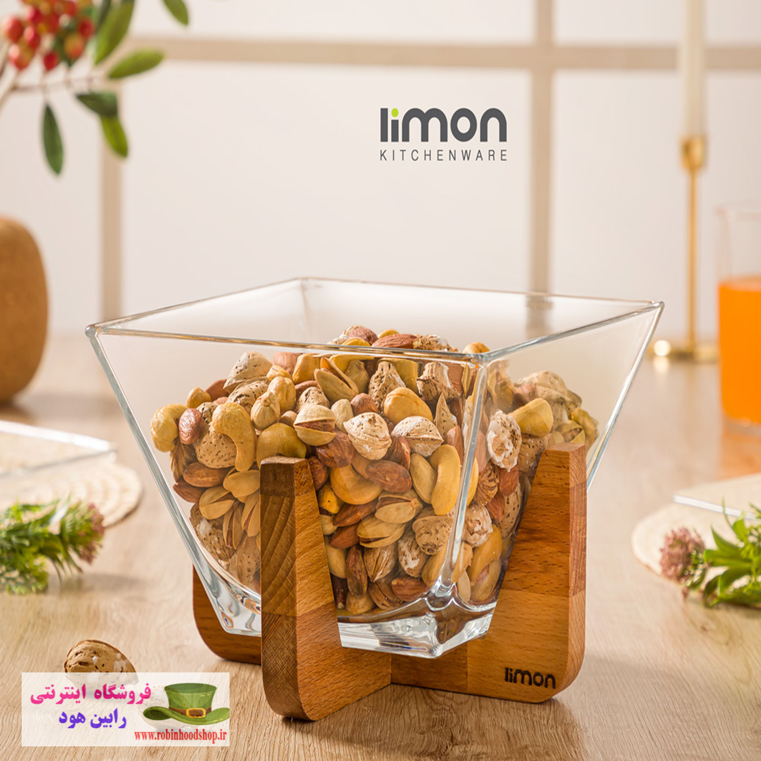 آجیل خوری پایه چوبی
