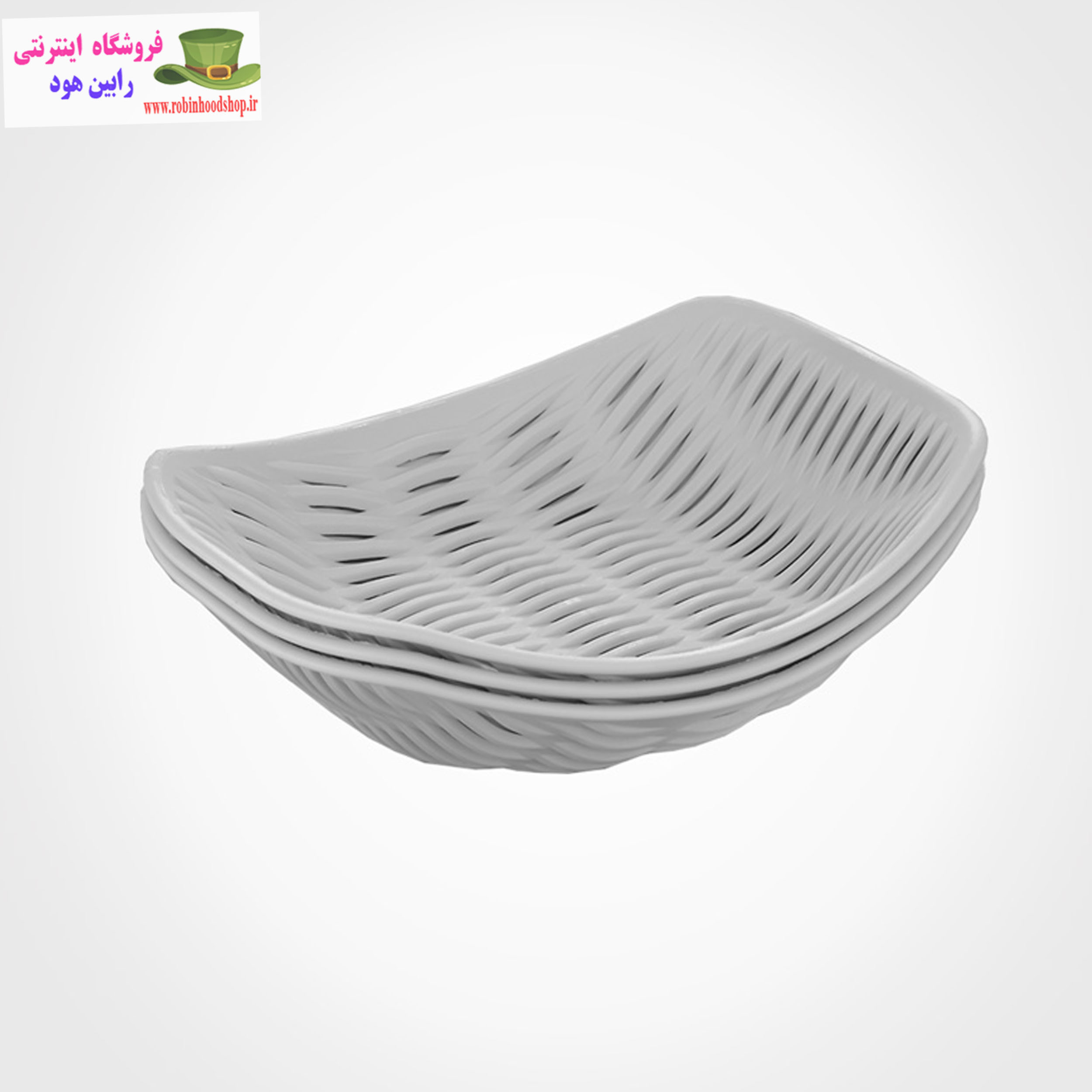 سبد نان و سبزی 3 عددی طرح بامبو