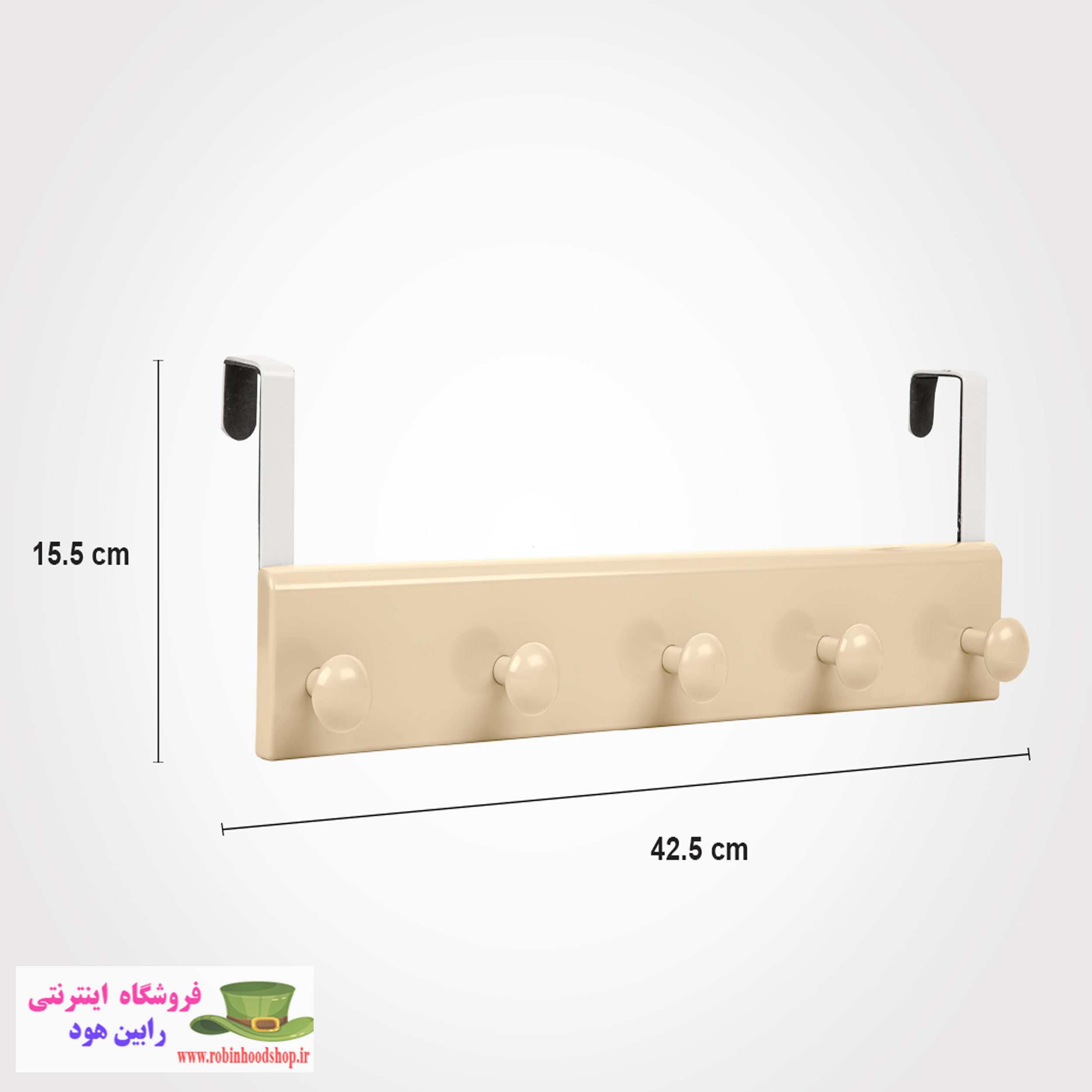 رخت آویز پشت دری پنج شاخه - Image 2