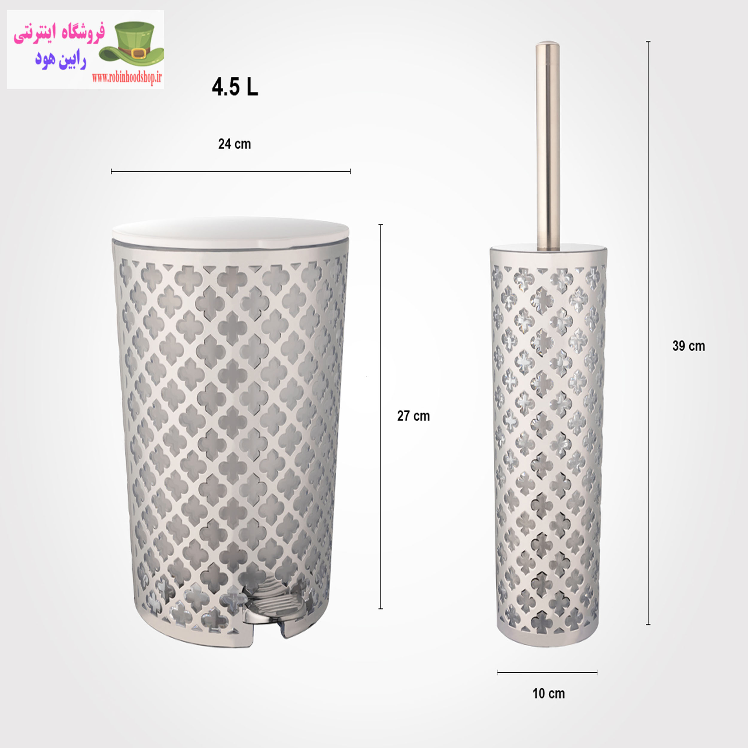 سطل و فرچه طرح گل (چاپ دار) - Image 2