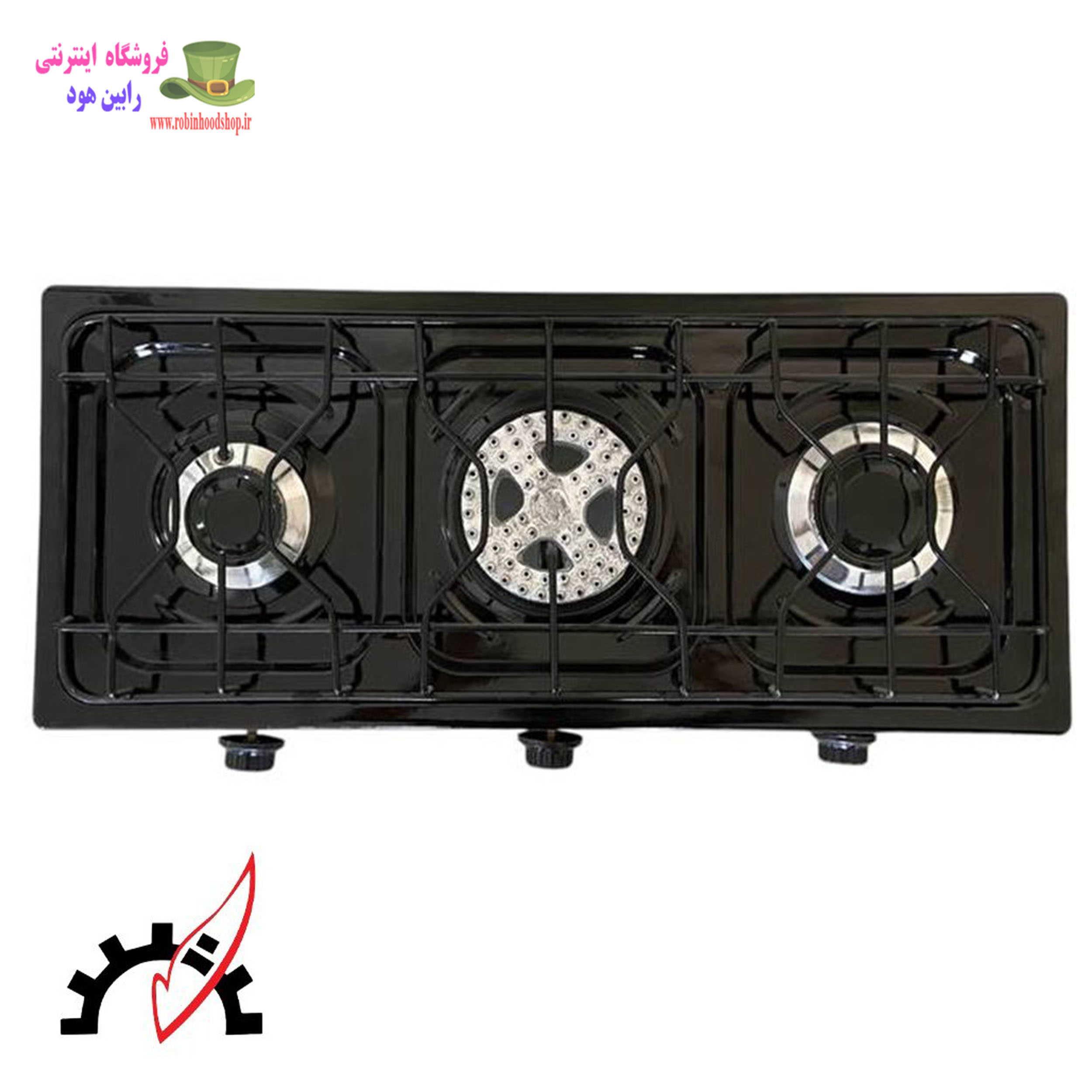 اجاق گاز رومیزی سه شعله پایه دار استاتیک - Image 2