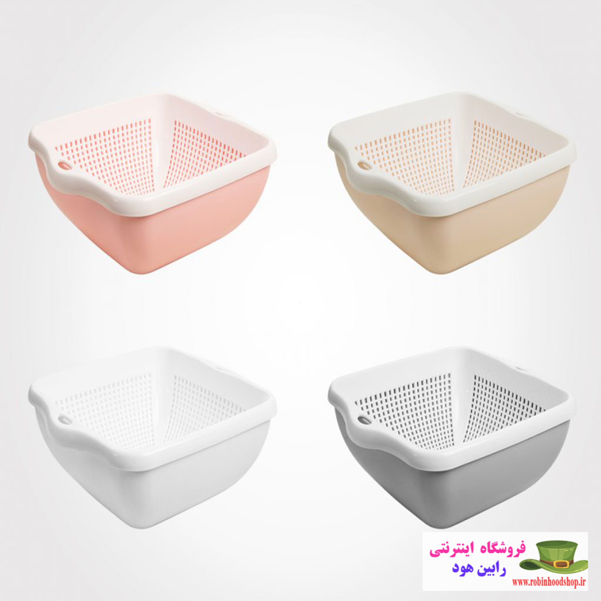 ست کاسه و آبکش چهارگوش سایز 2 - Image 2
