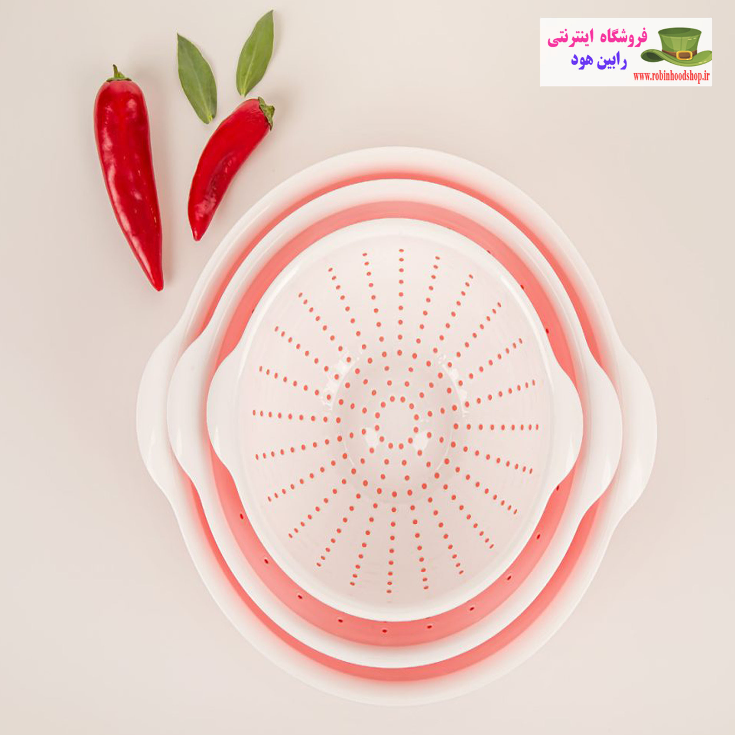 ست کاسه و آبکش گرد - Image 3