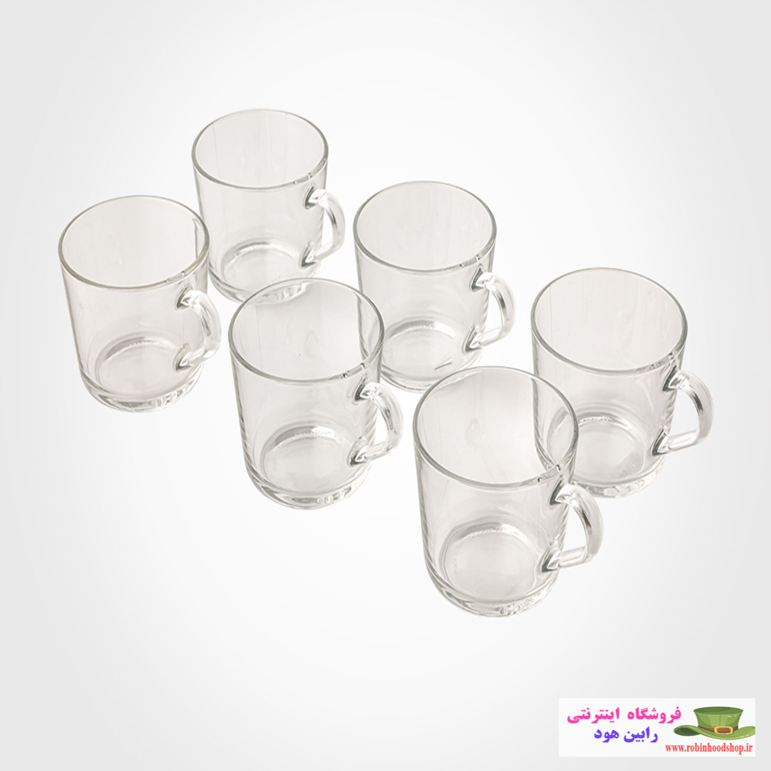 لیوان شیشه ای دسته دار 285 سی سی - Image 2