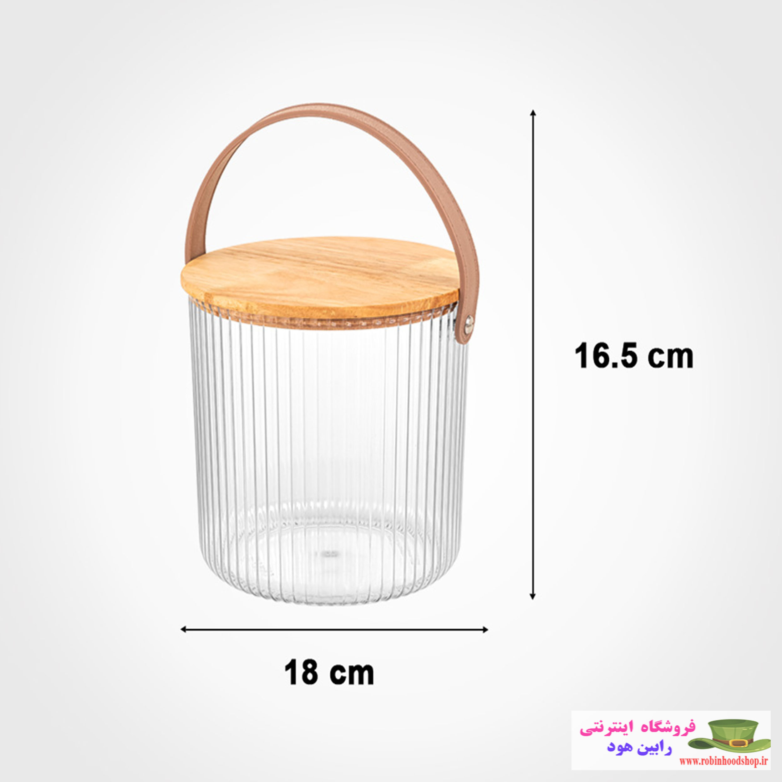 سطل شیاردار درب چوبی 3 لیتر - Image 2