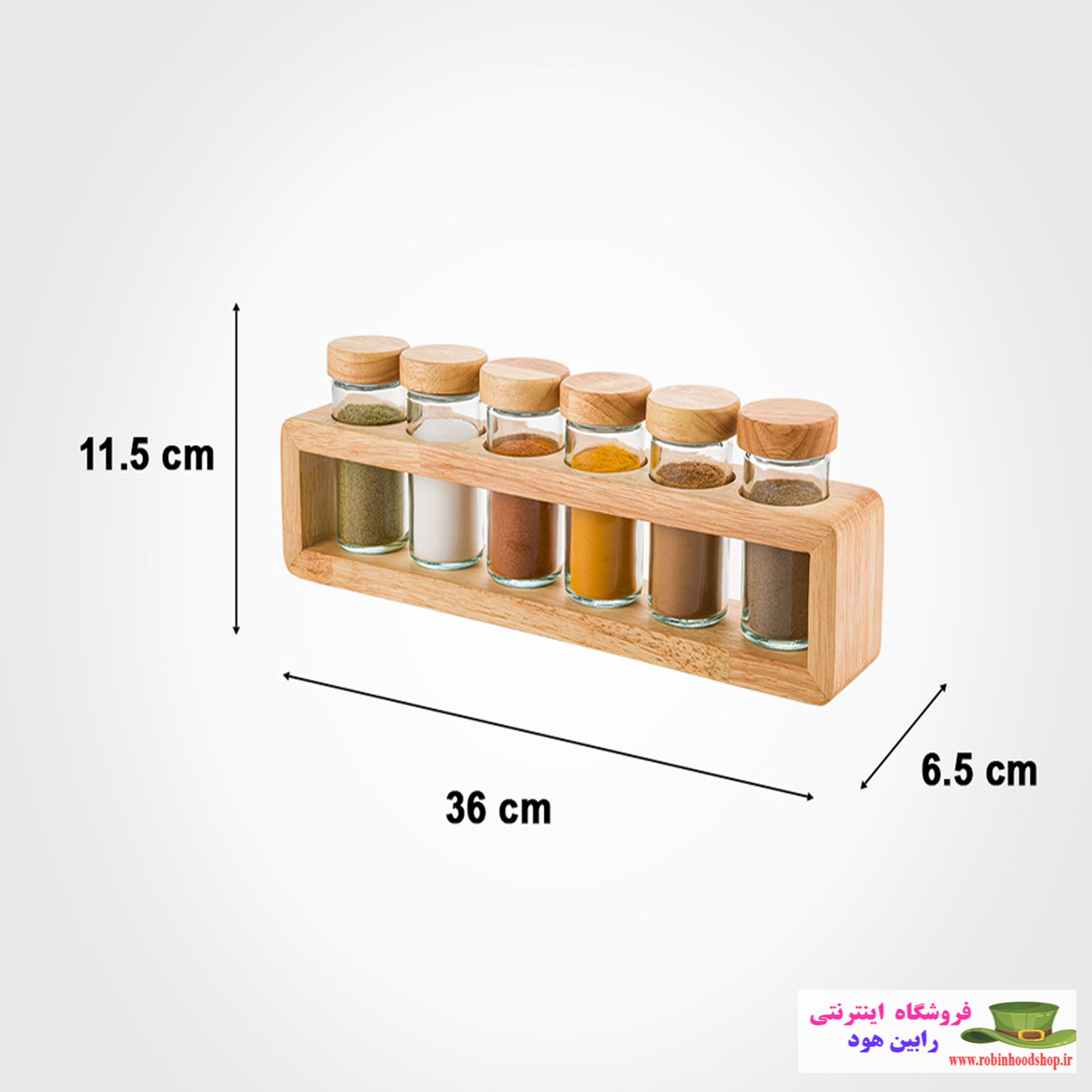 ست ادویه 6 عددی چوبی - Image 2