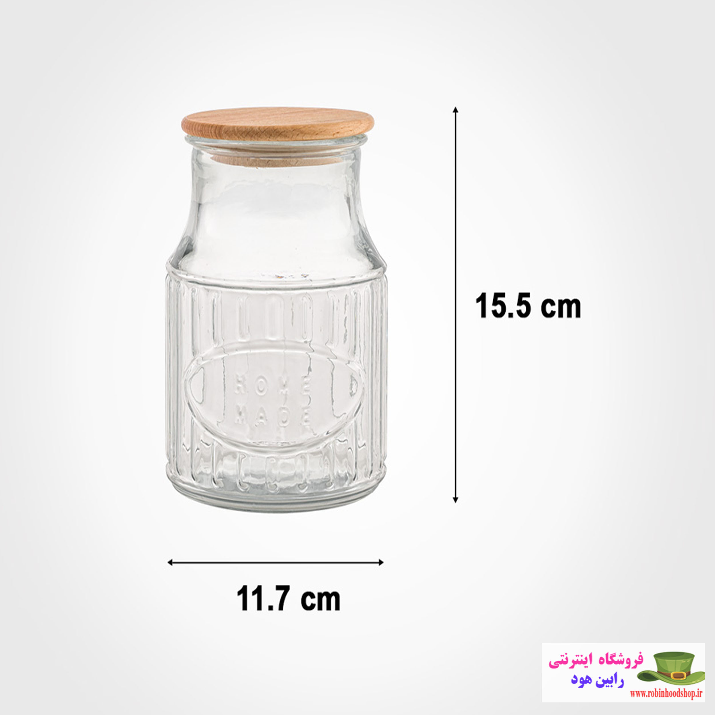 بانکه درب چوبی 1 لیتر - Image 2