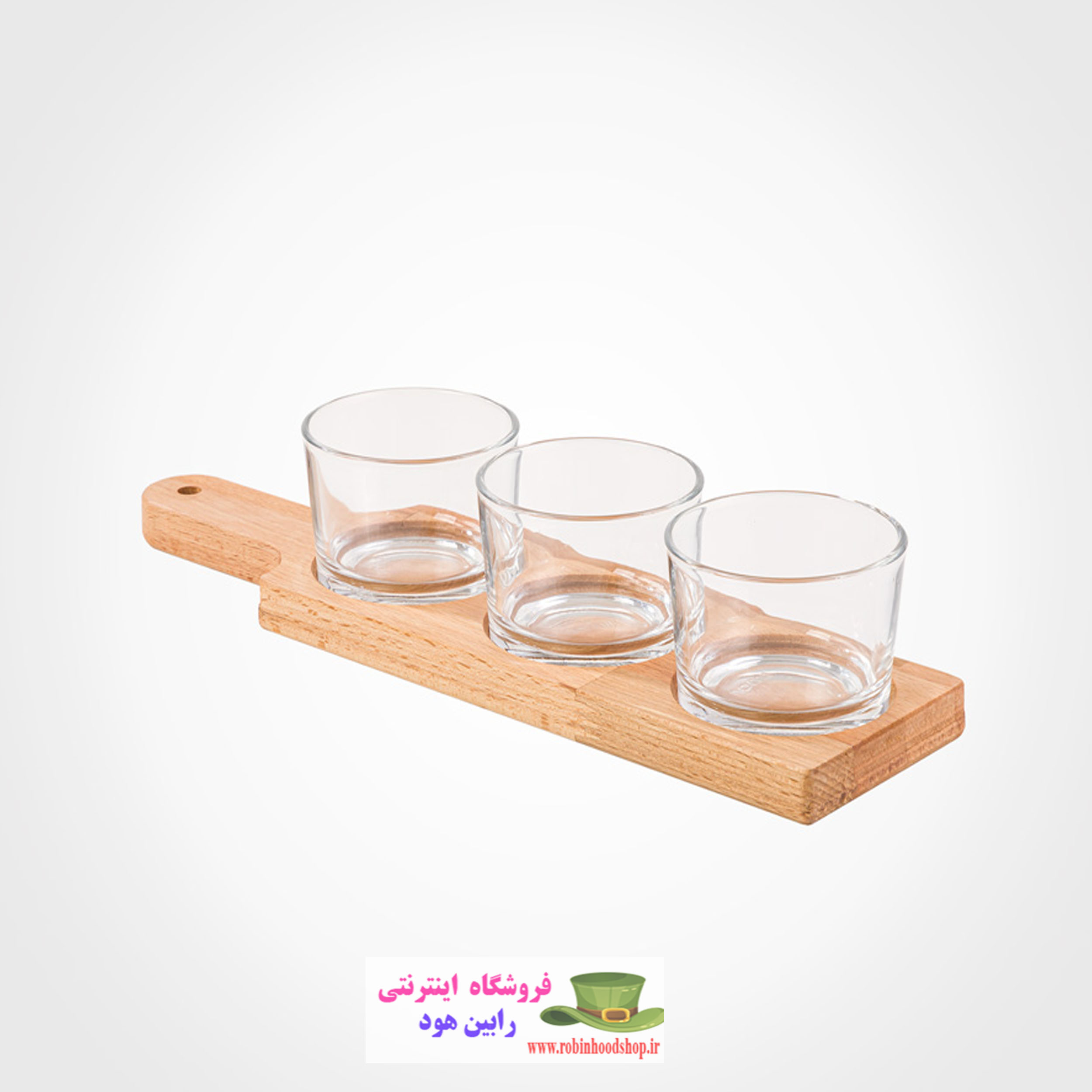 اردورخوری پایه چوبی 190 میلی لیتر 3 عددی - Image 2