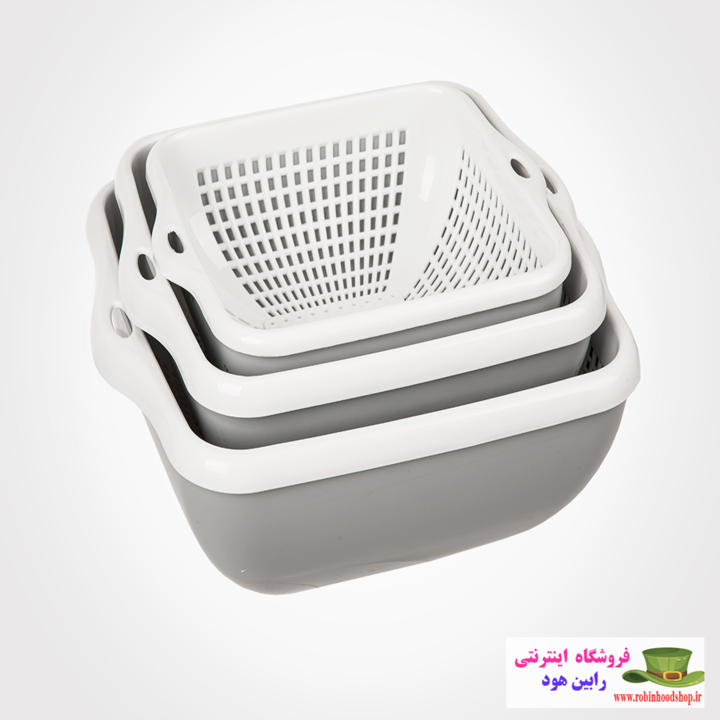 ست کاسه و آبکش چهارگوش - Image 4