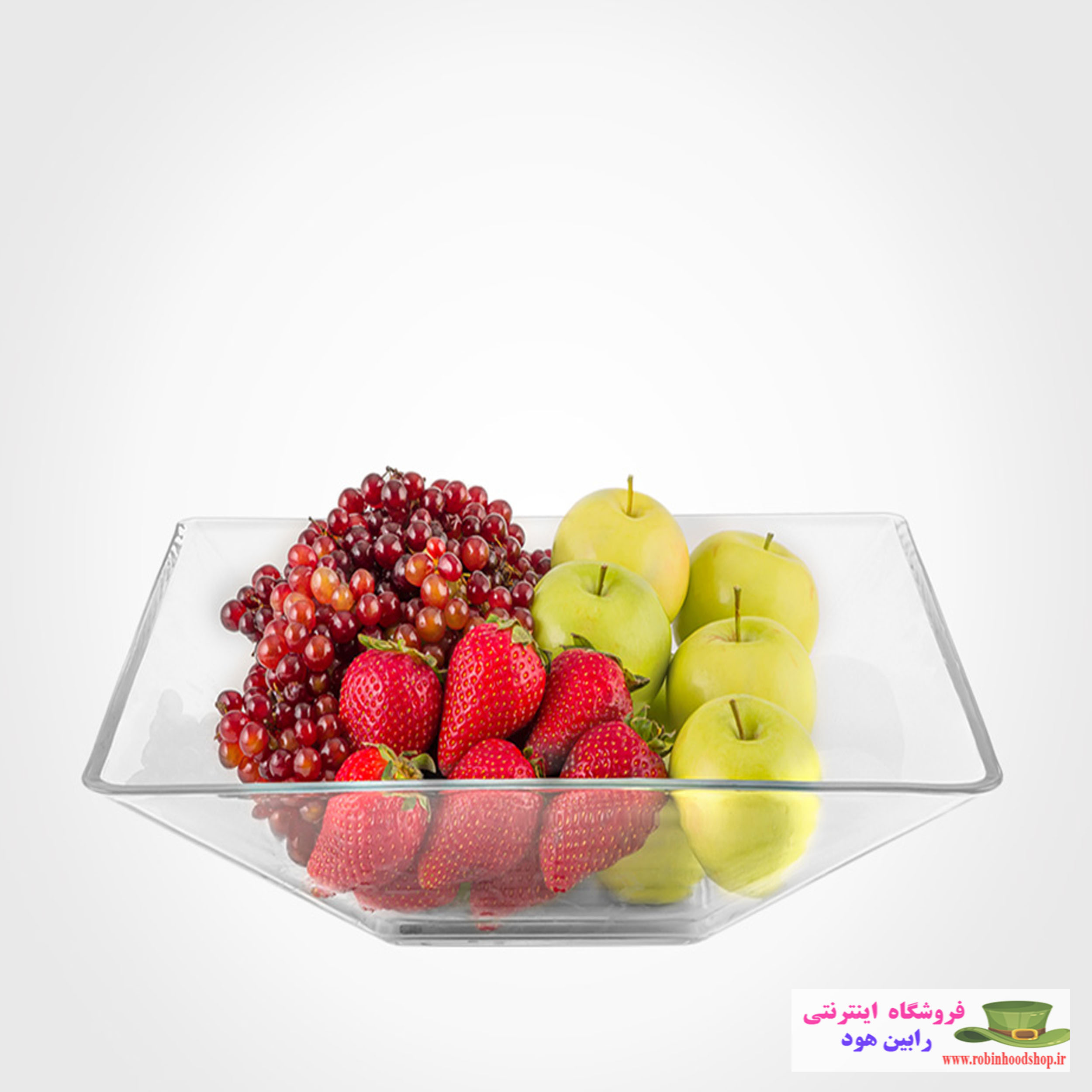 میوه خوری شیشه ای مربع - Image 3