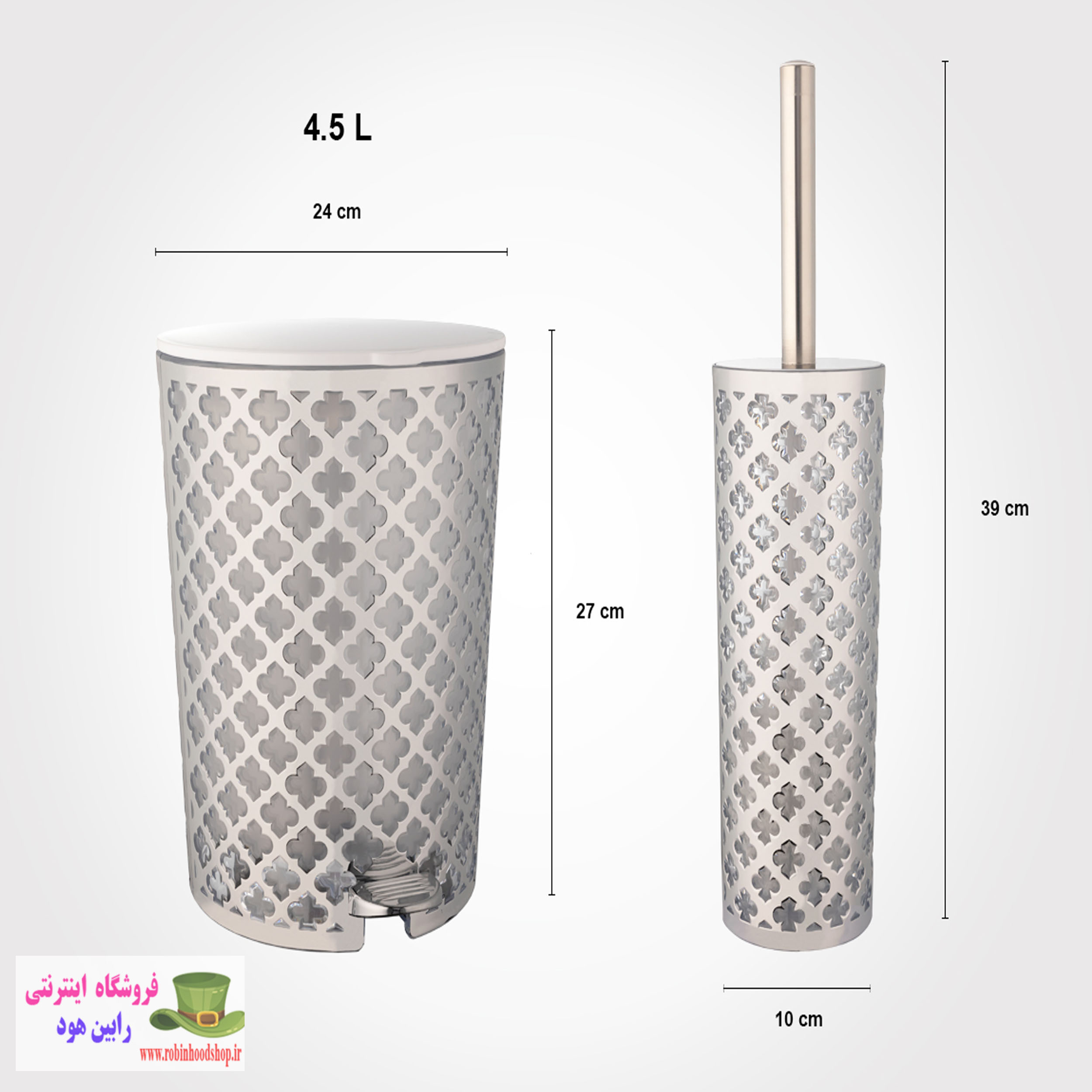 سطل و فرچه طرح گل (چاپ دار) - Image 4